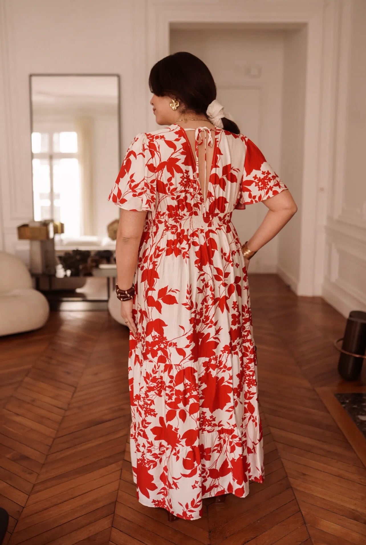 Robe longue MERIDA rouge