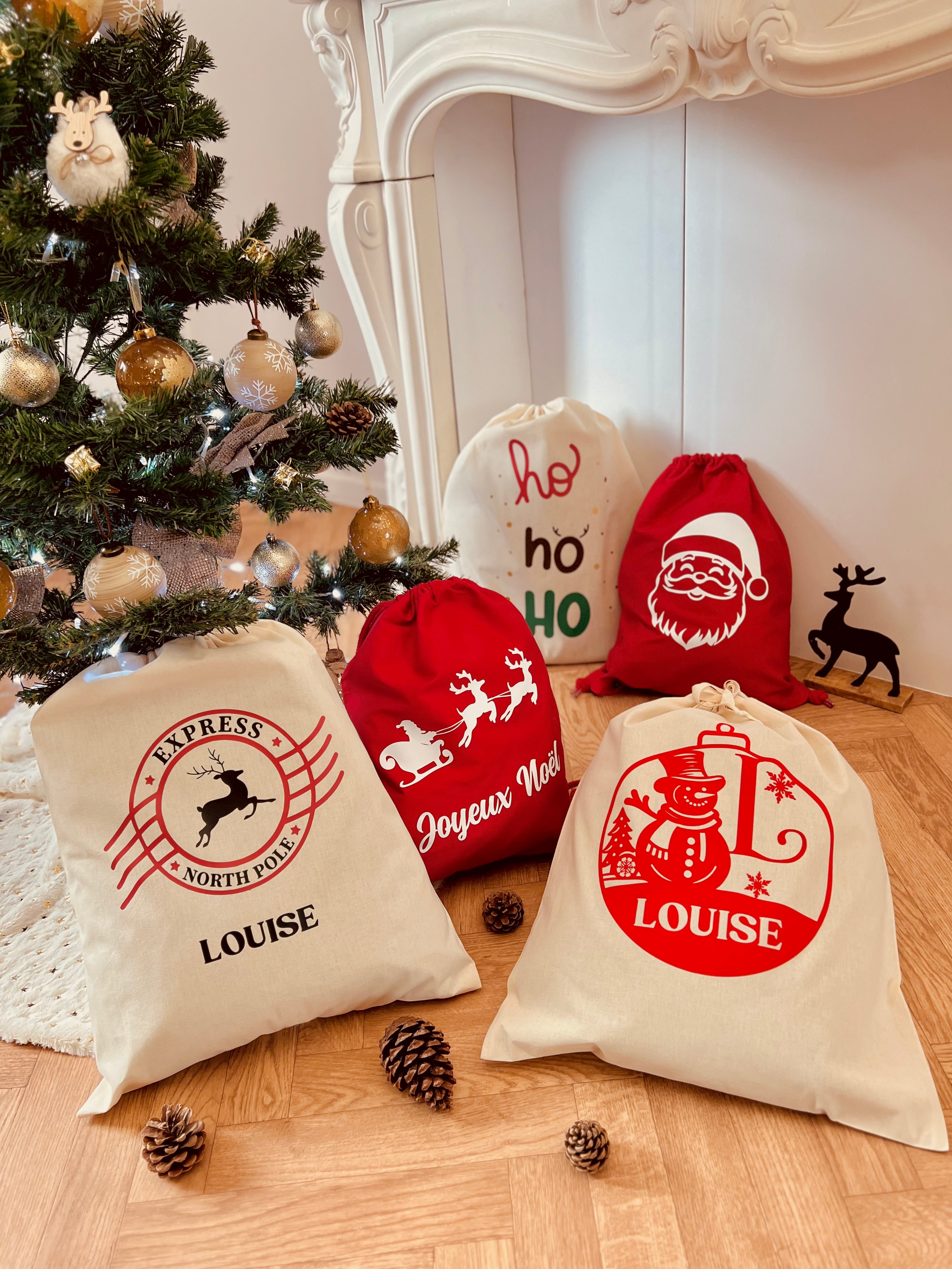 Hotte à cadeaux de Noël à personnaliser EXPRESS NORTH POLE