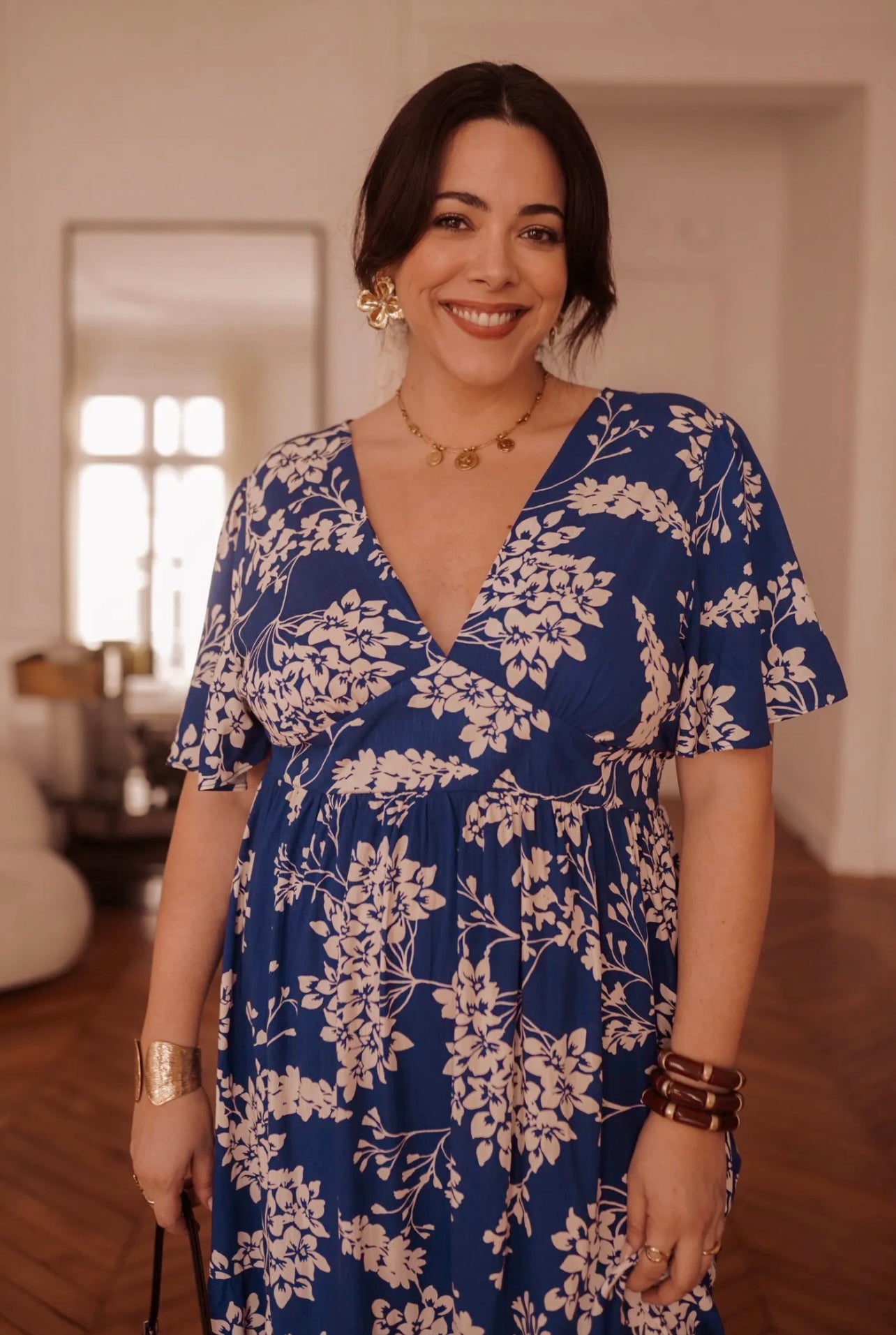 Robe longue GALY bleu
