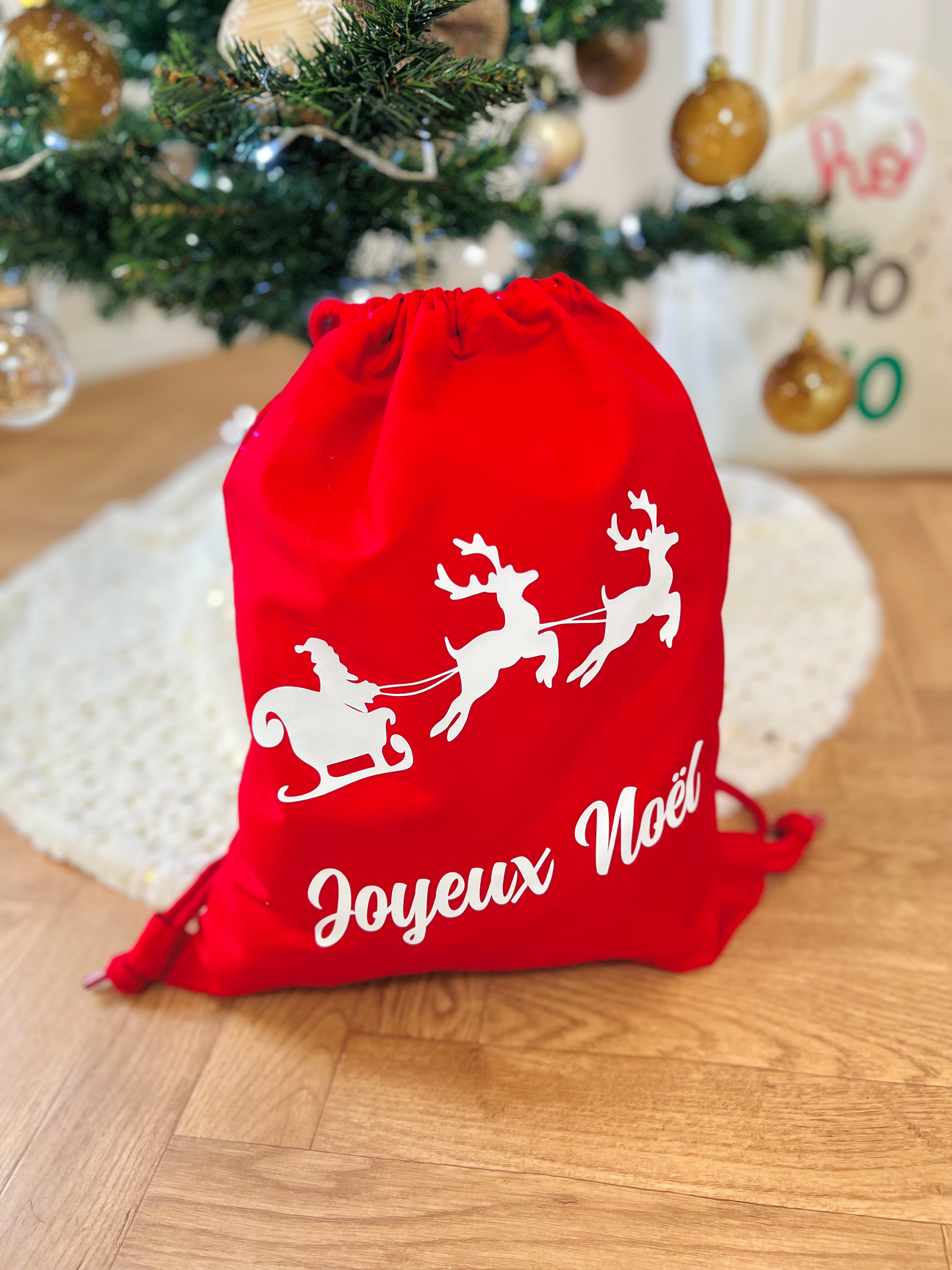 Hotte à cadeaux de Noël JOYEUX NOEL