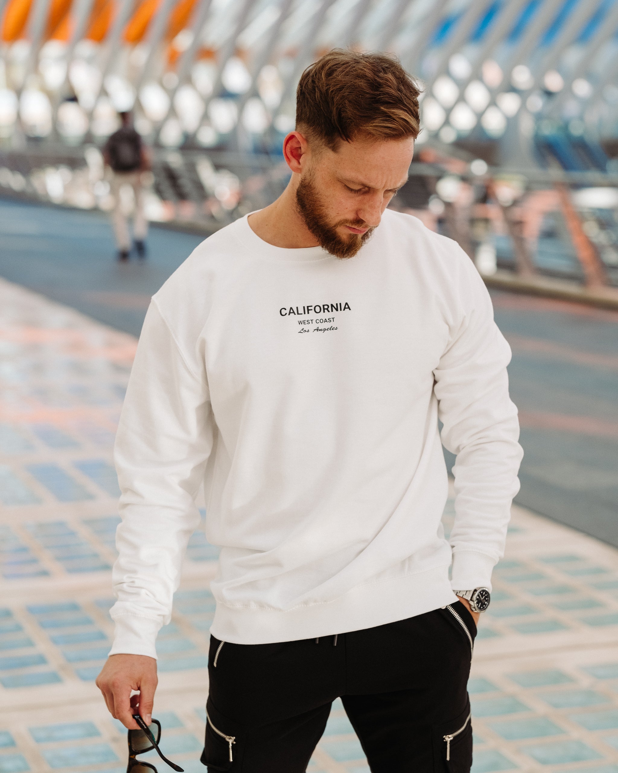 Weißes Sweatshirt der Westküste Kaliforniens