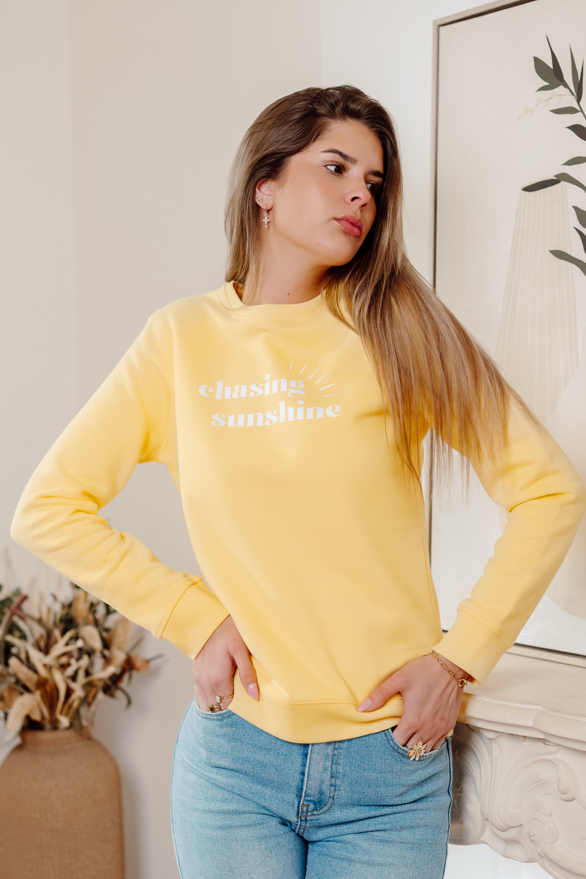 Sweat CHASING SUNSHINE jaune