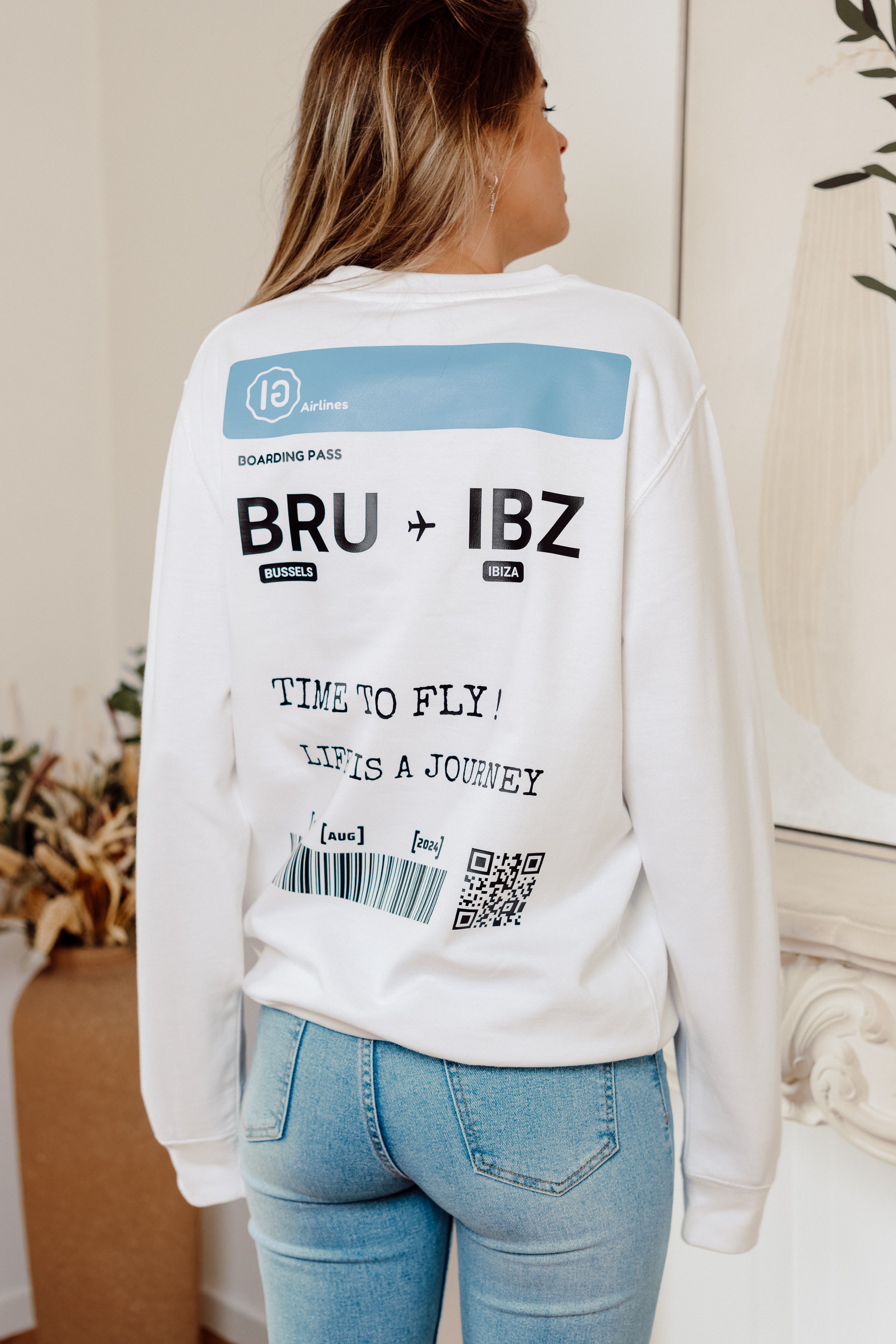 BOARDING PASS-Sweatshirt zum Personalisieren