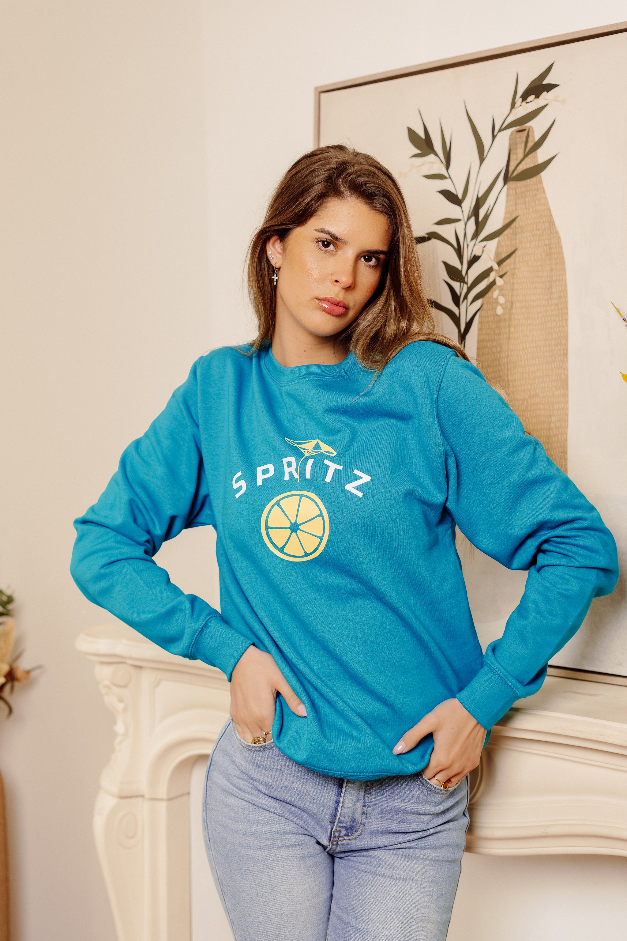 SPRITZ lagunenblaues Sweatshirt