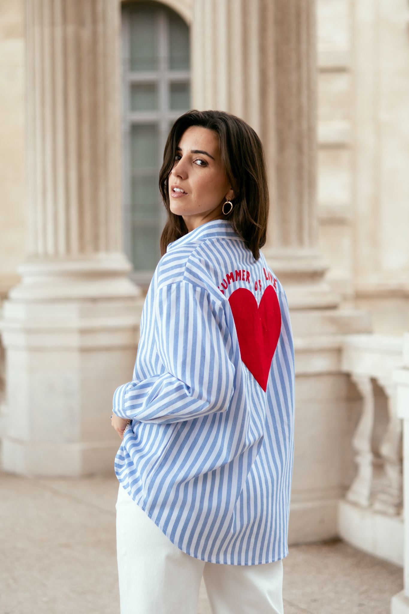 Chemise SUMMER OF LOVE bleu ciel