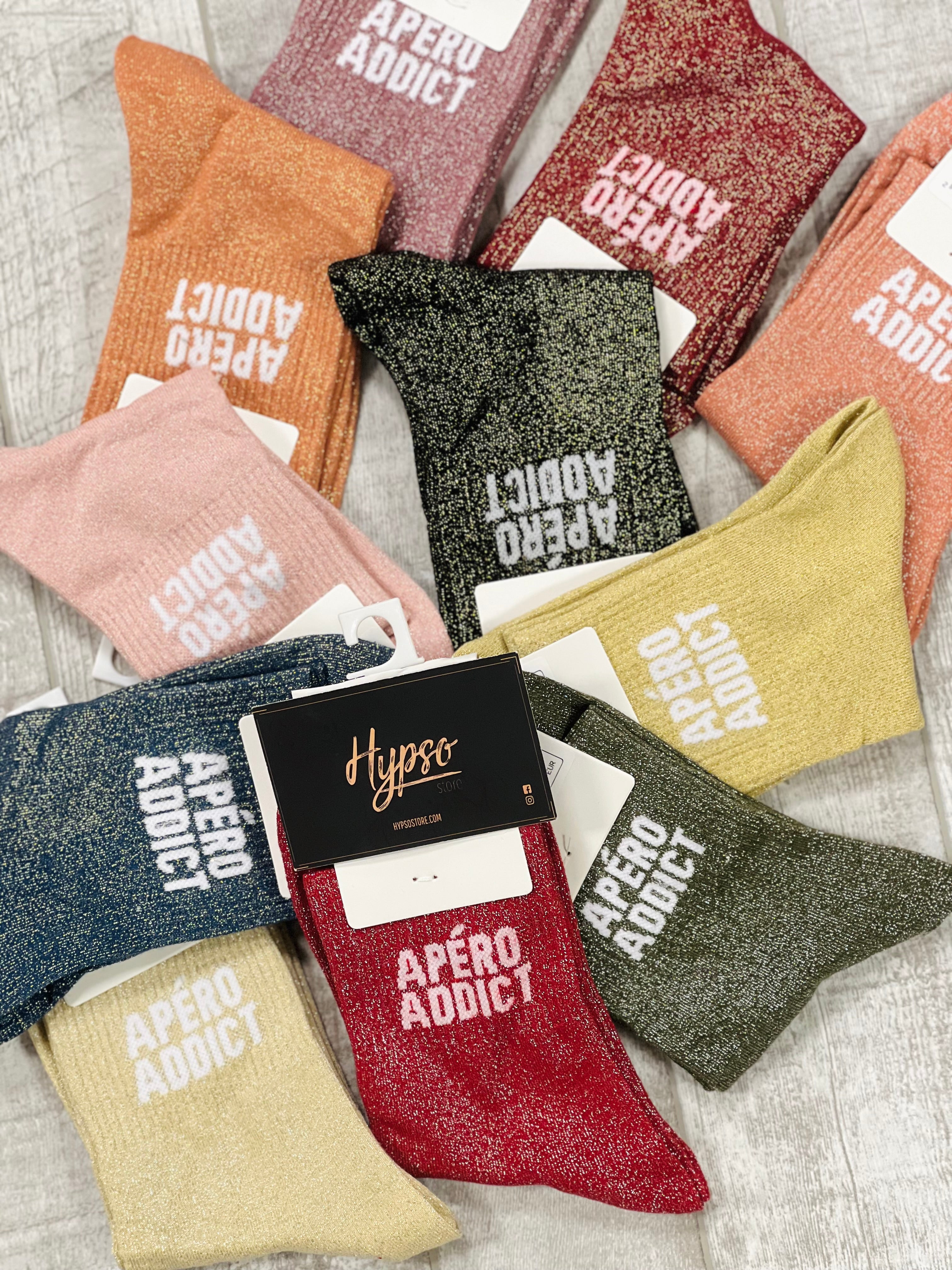 Chaussettes à paillettes APERO ADDICT