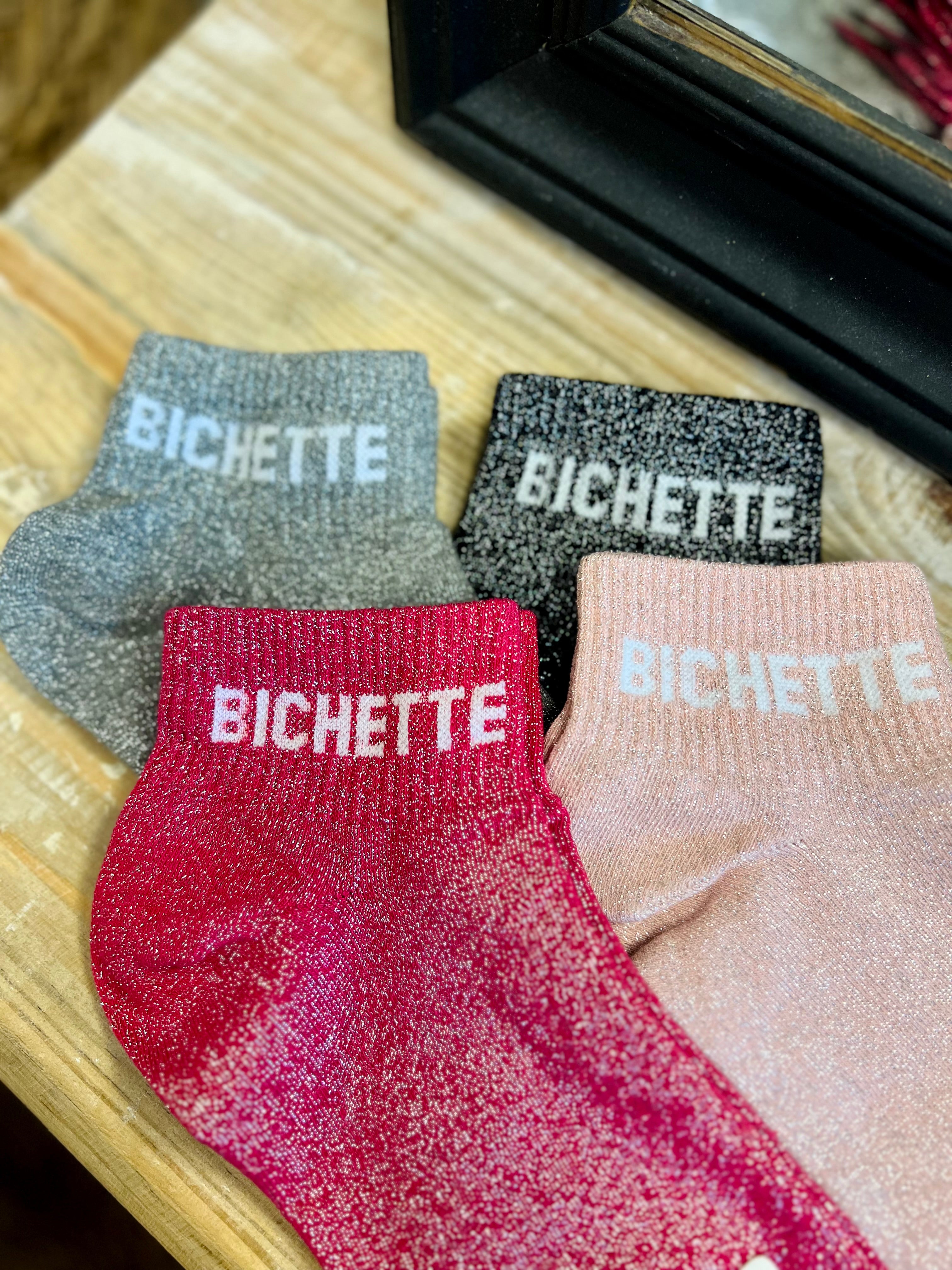 Chaussettes courtes à paillettes BICHETTE