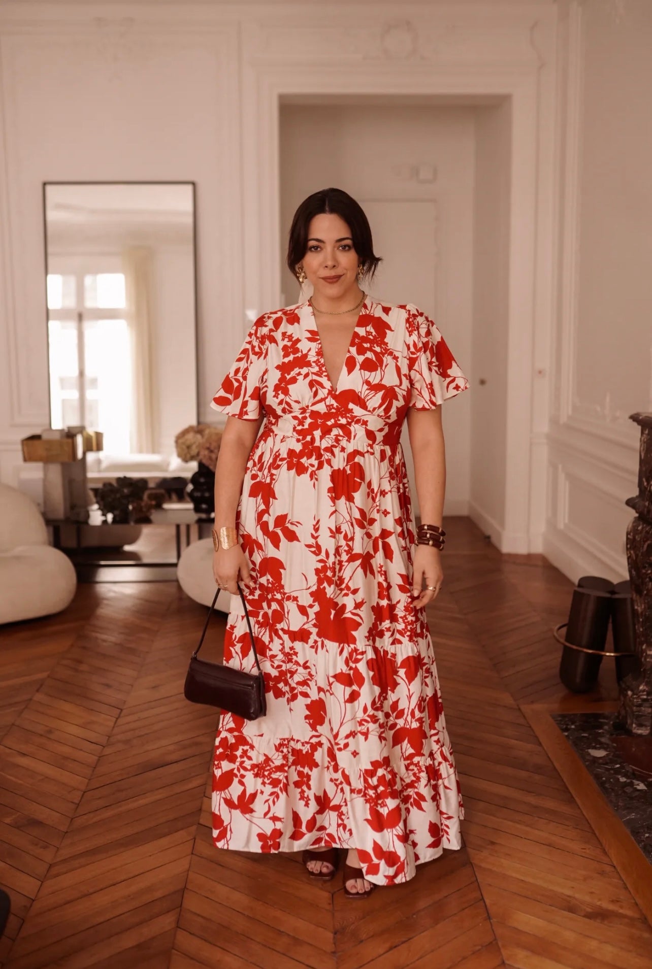 Robe longue MERIDA rouge