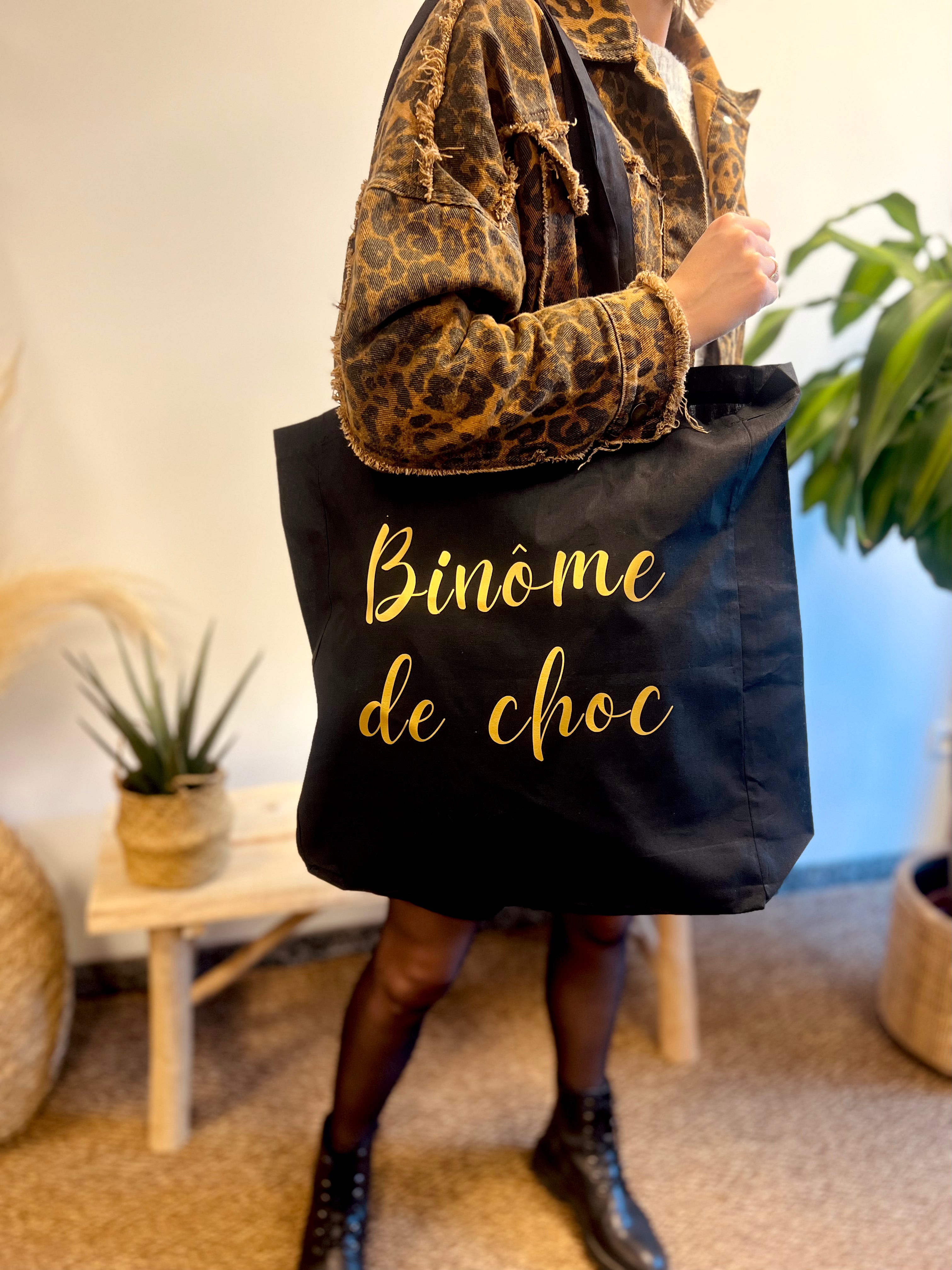 Totebag BINÔME DE CHOC coton oeko-tex