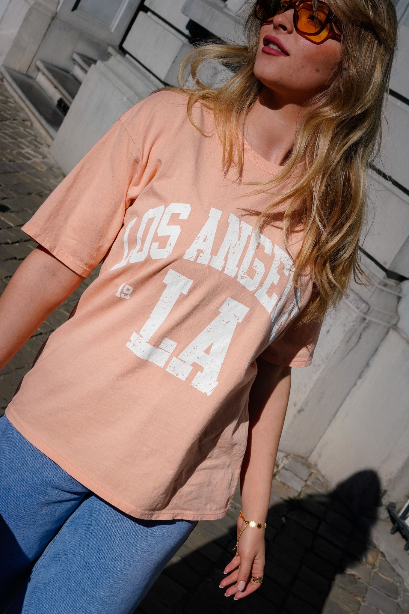 Tee-shirt LOS ANGELES pêche