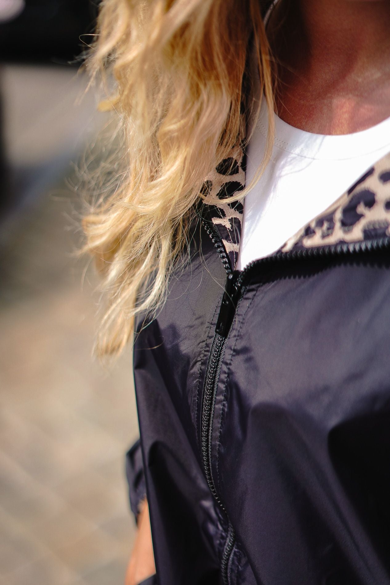 Parka de pluie réversible MIA léopard beige