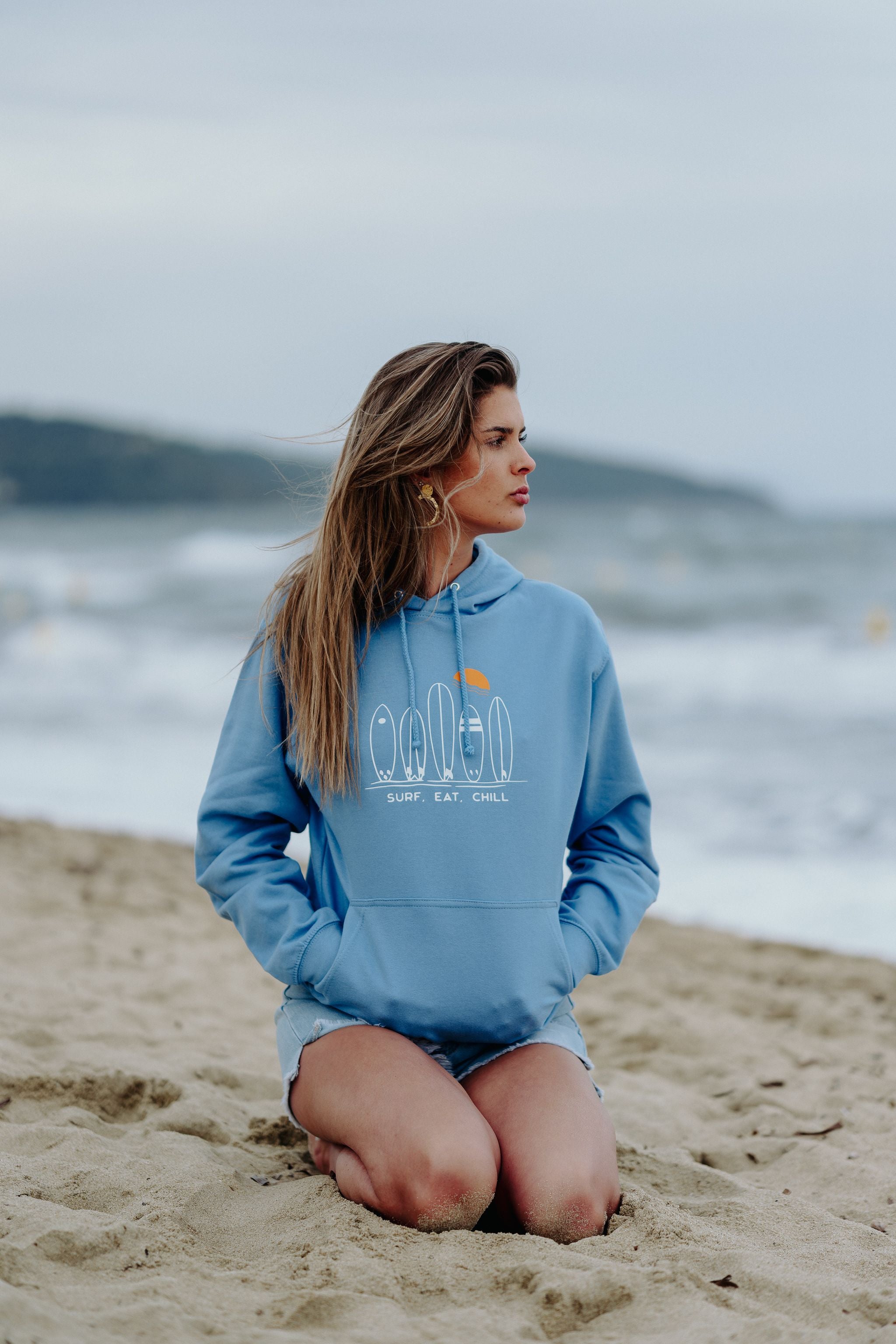 Sweat hoodie SURF EAT CHILL unisexe