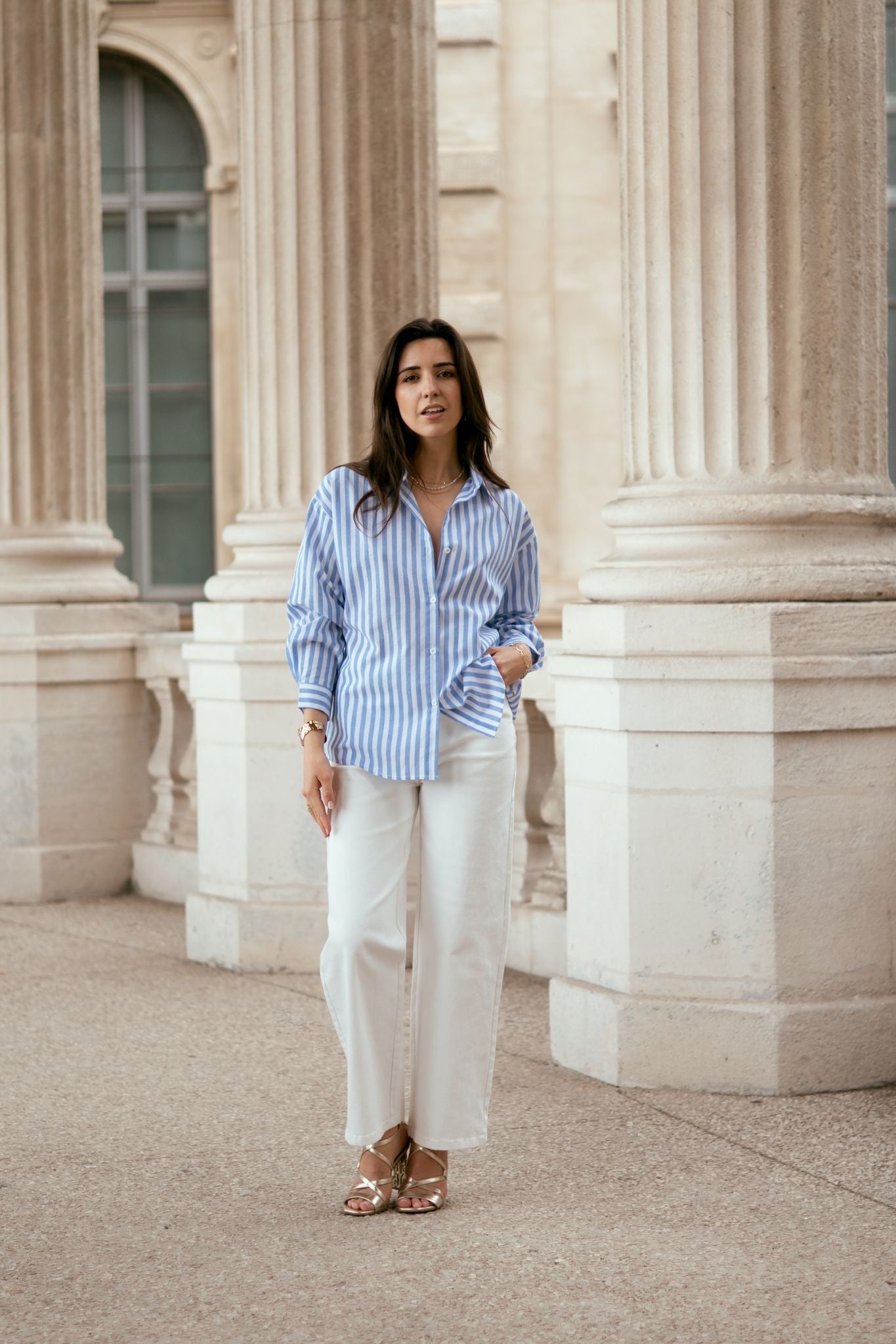 Chemise SUMMER OF LOVE bleu ciel
