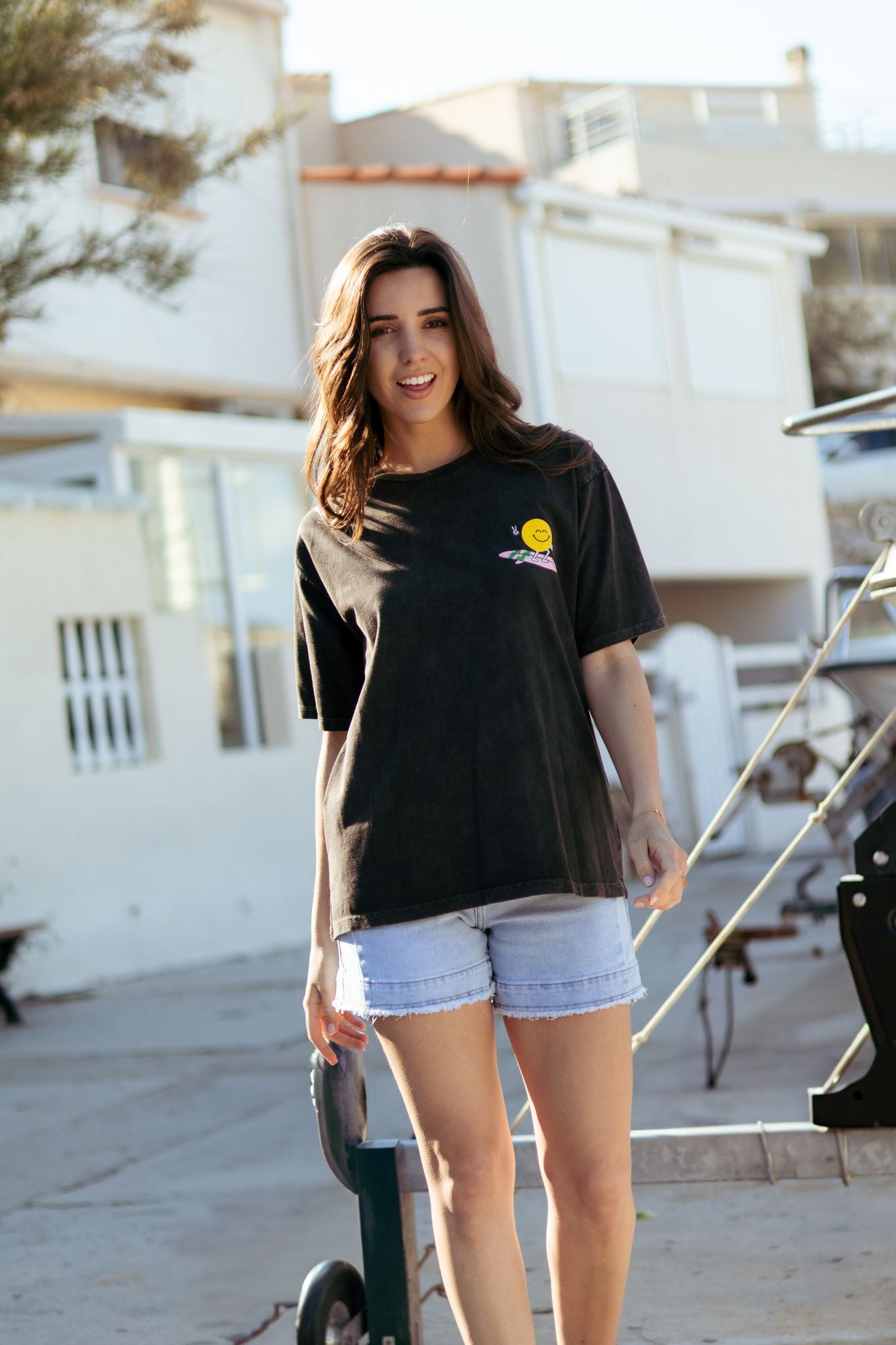Tee-shirt SURF HAPPINESS COMES IN WAVES (différents coloris)