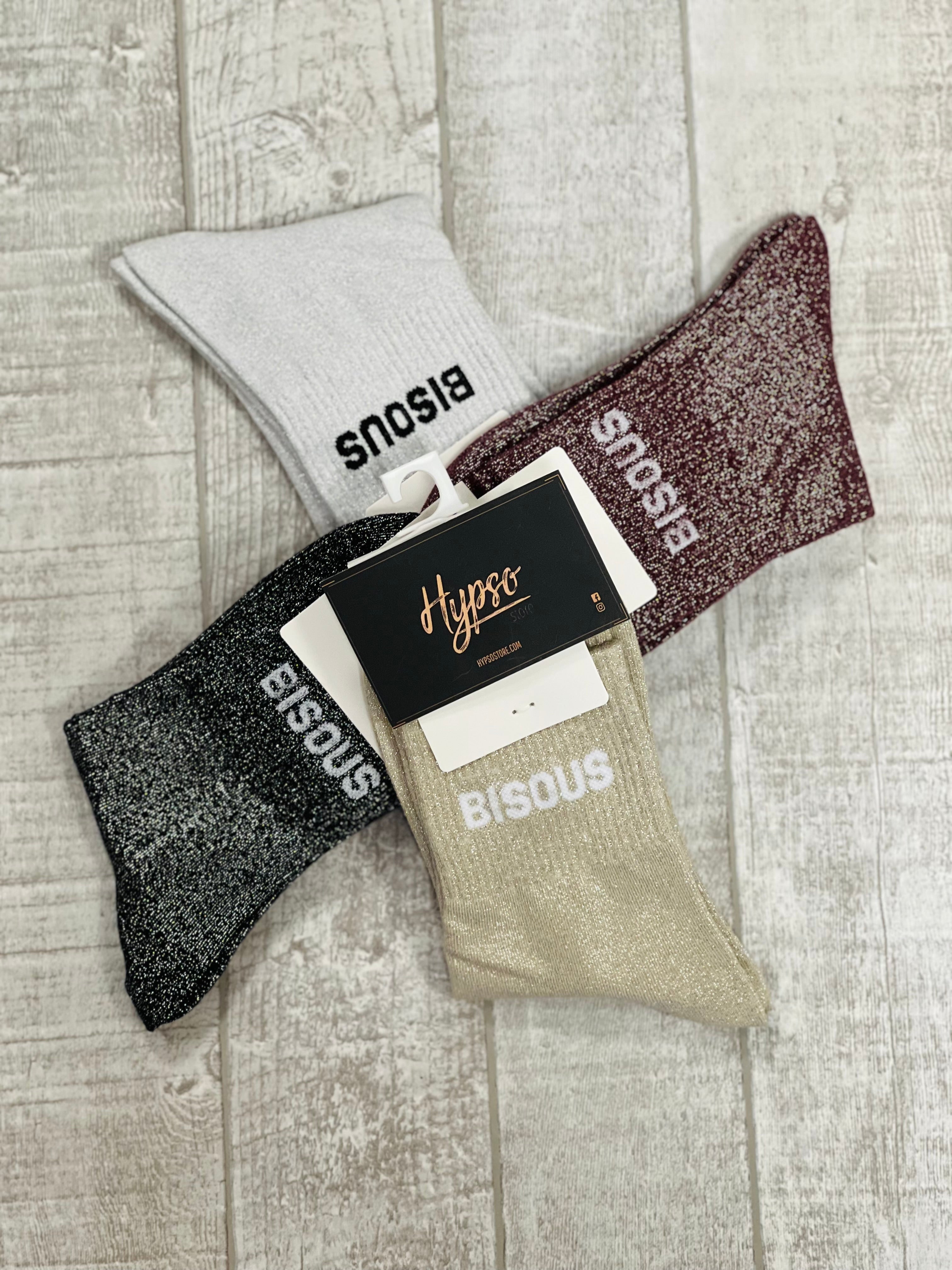 Chaussettes à paillettes BISOUS