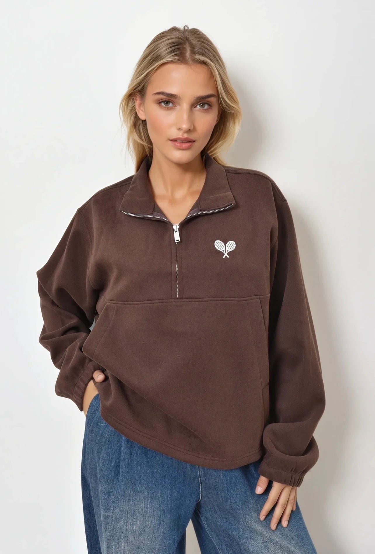 Sweat façon polaire TENNIS (3 coloris)