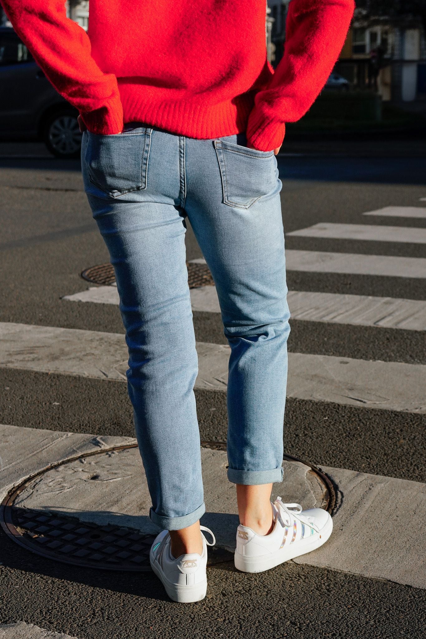 Jeans mom bleached BLOSSOM