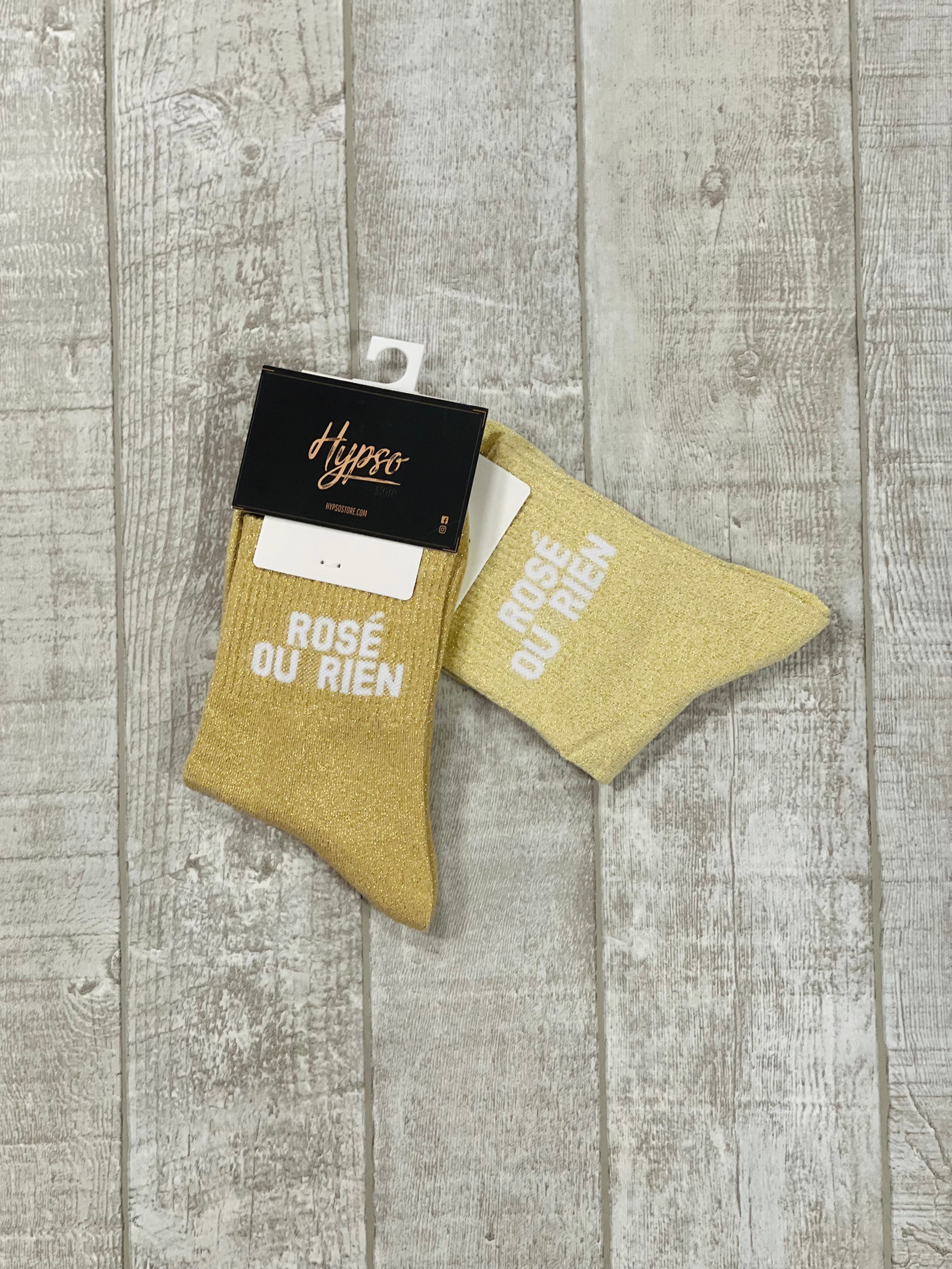 Chaussettes à paillettes ROSÉ OU RIEN