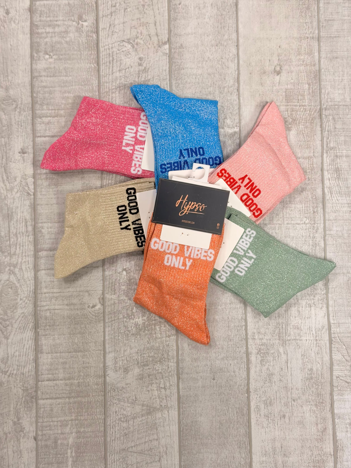 Chaussettes à paillettes GOOD VIBES ONLY