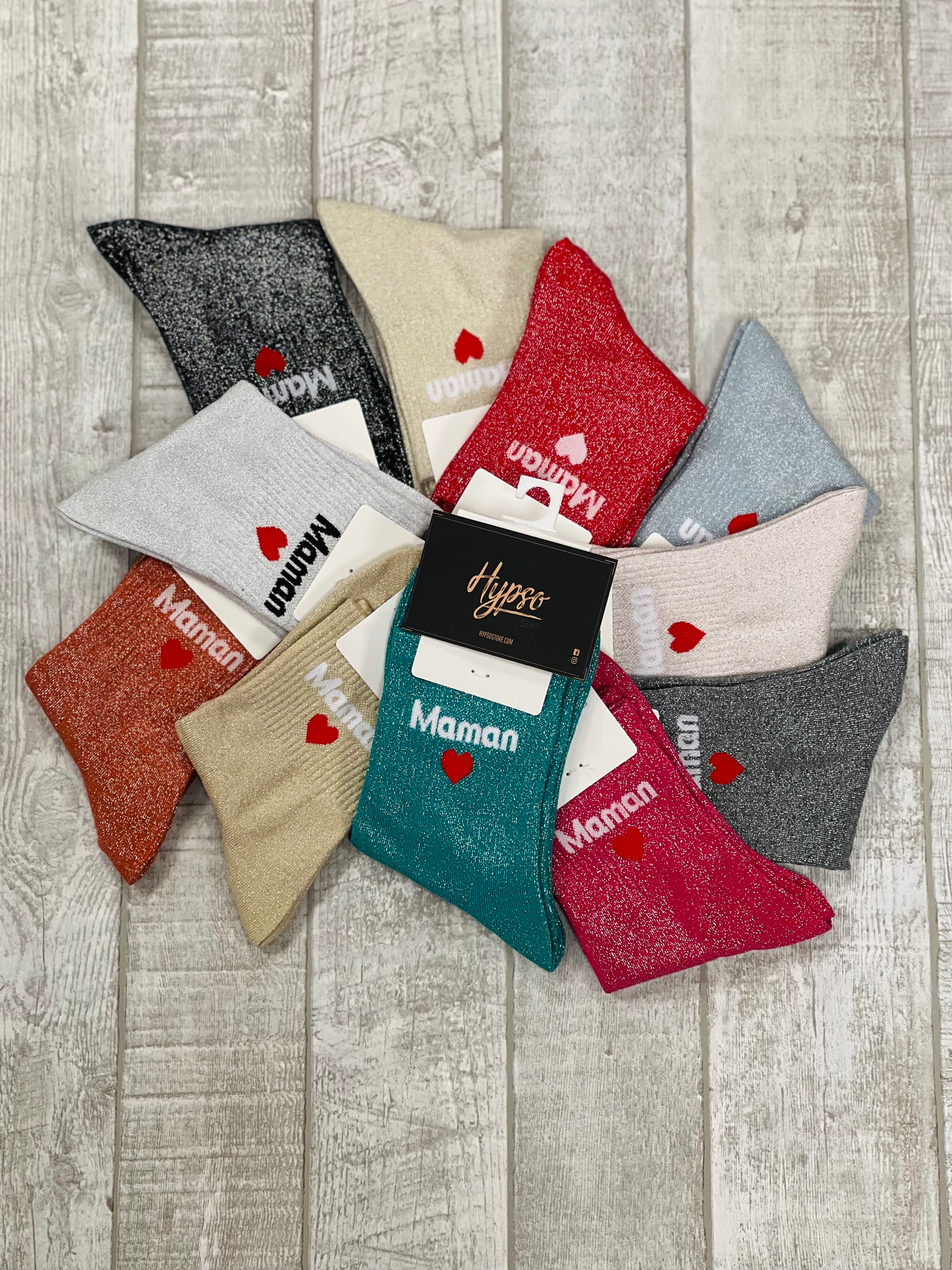 Chaussettes à paillettes MAMAN