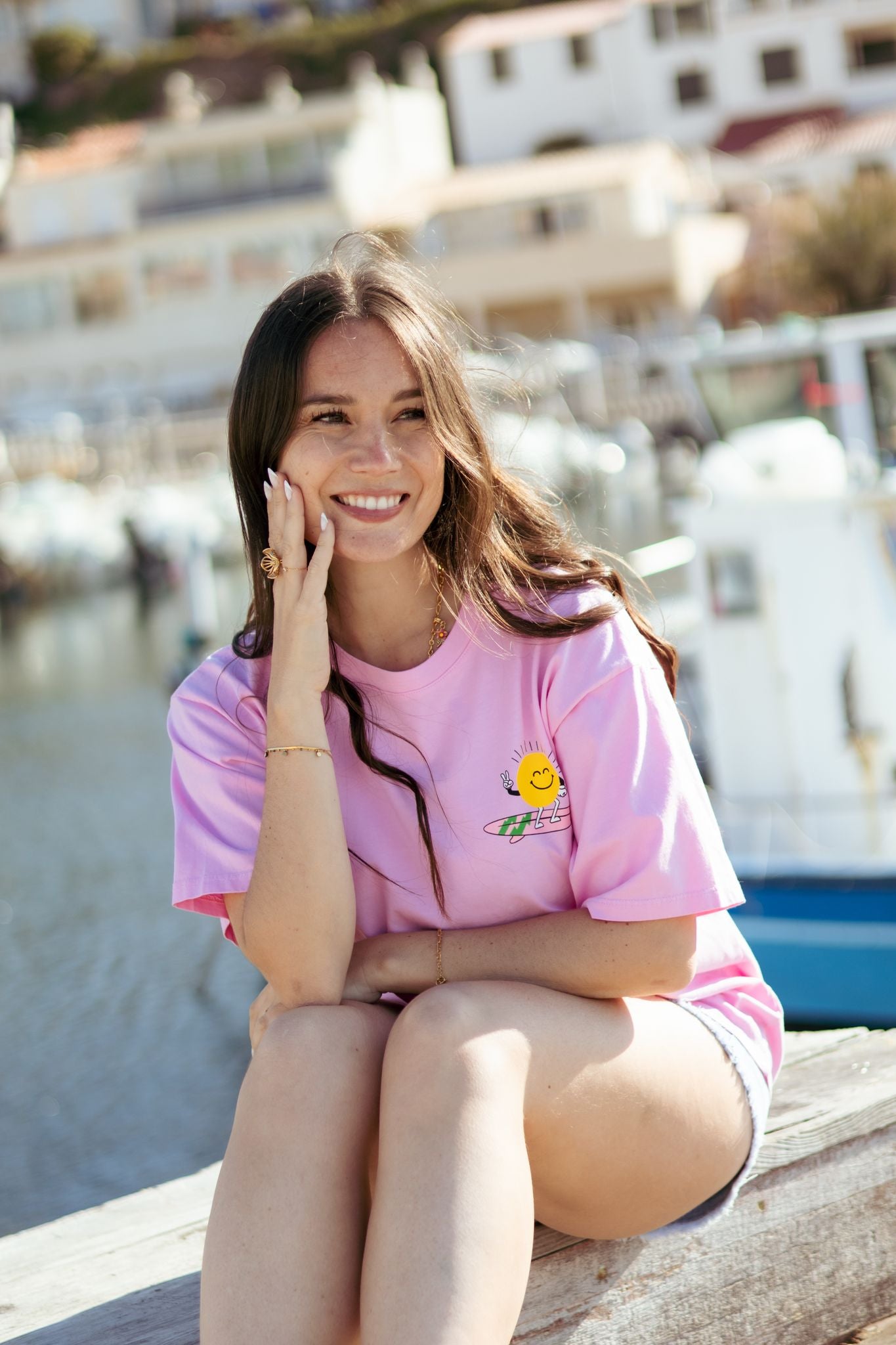 Tee-shirt SURF HAPPINESS COMES IN WAVES (différents coloris)