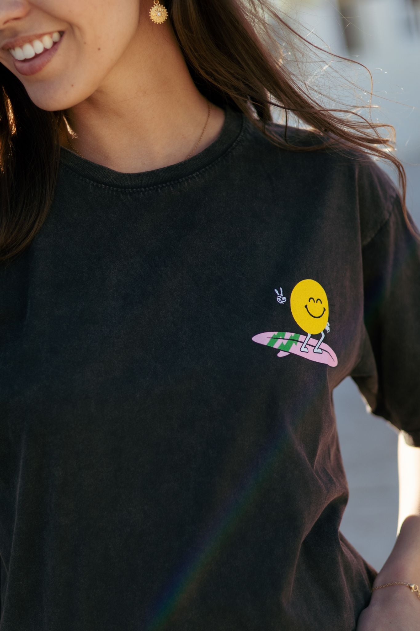 Tee-shirt SURF HAPPINESS COMES IN WAVES (différents coloris)