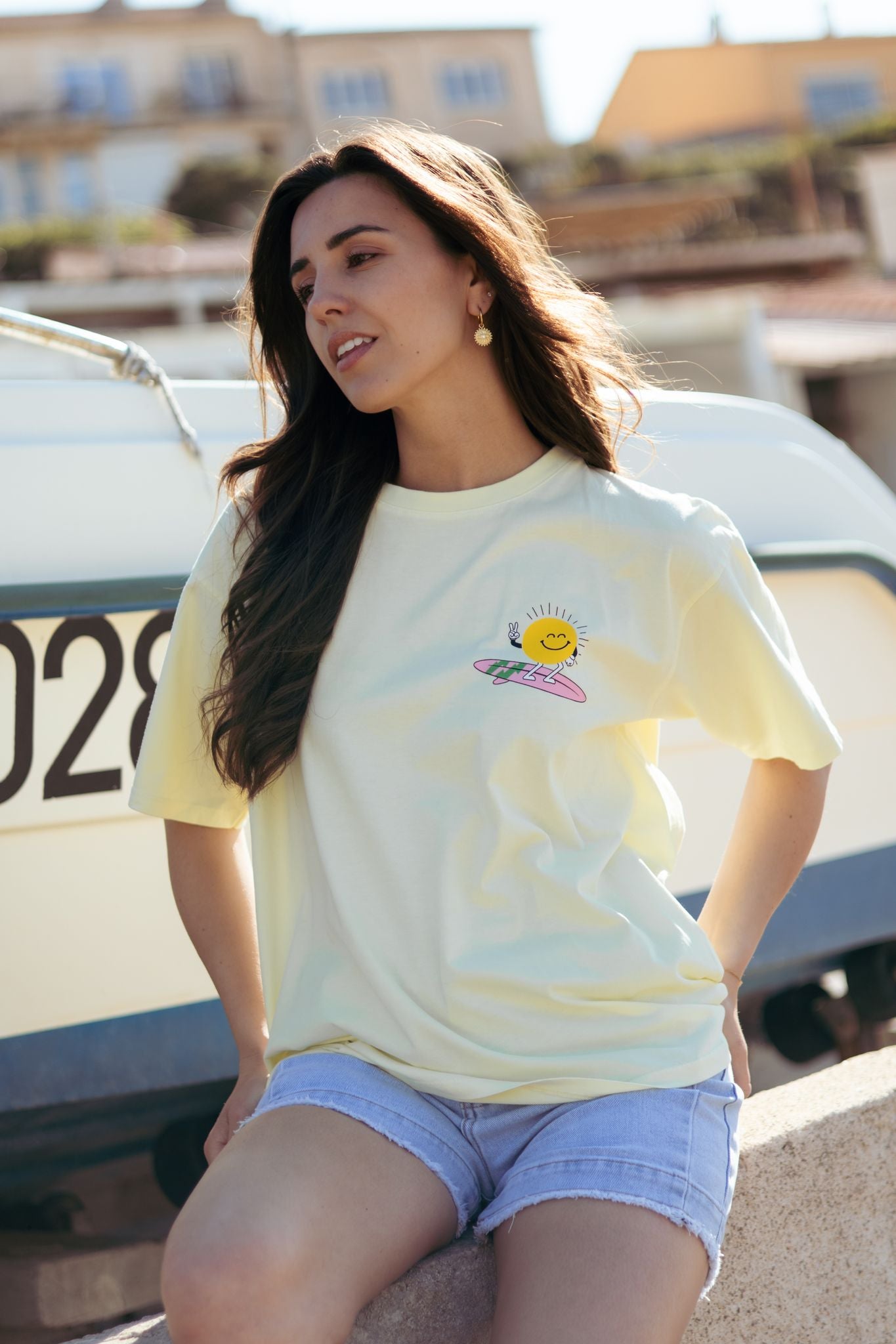 Tee-shirt SURF HAPPINESS COMES IN WAVES (différents coloris)