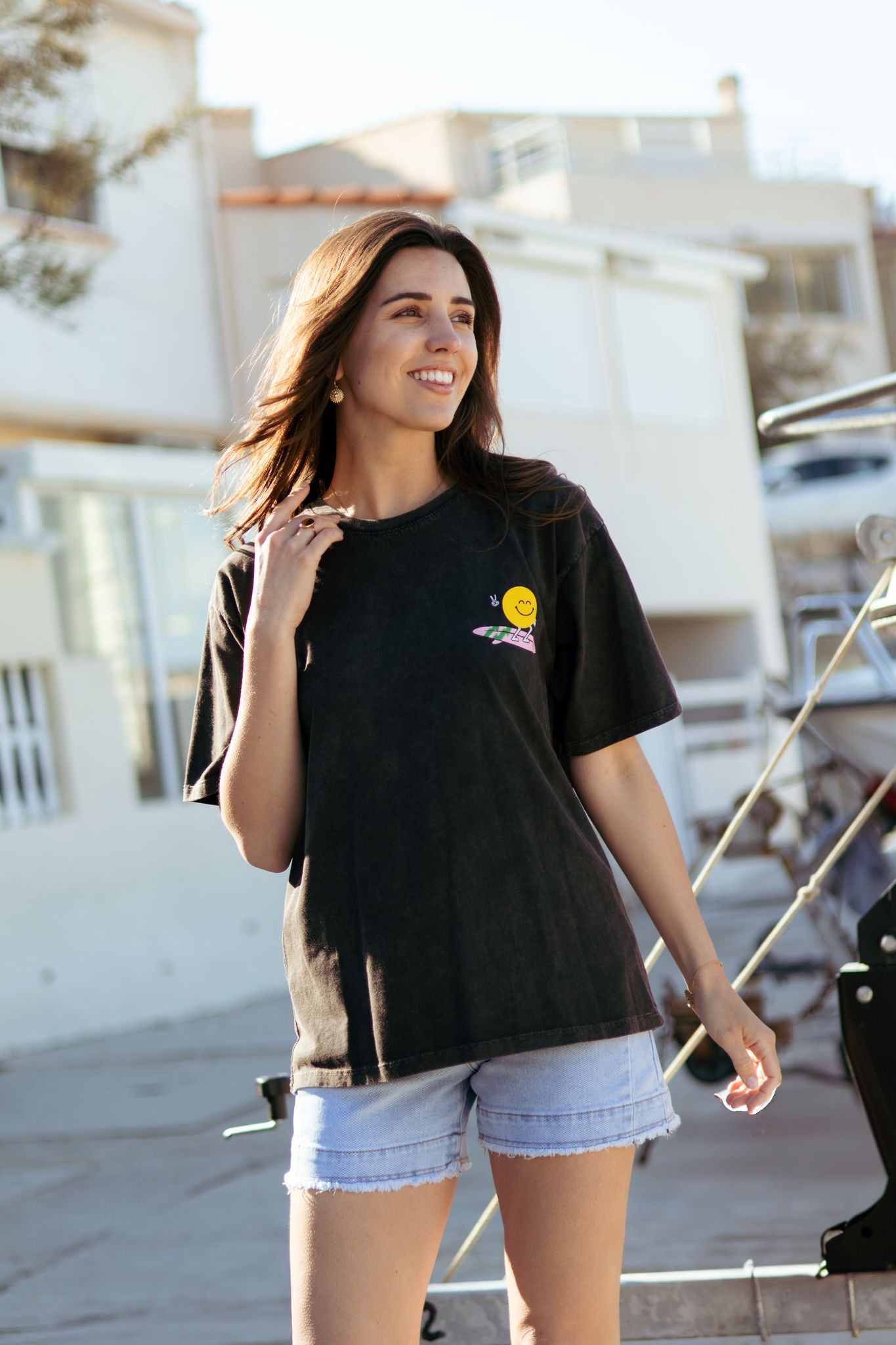 Tee-shirt SURF HAPPINESS COMES IN WAVES (différents coloris)