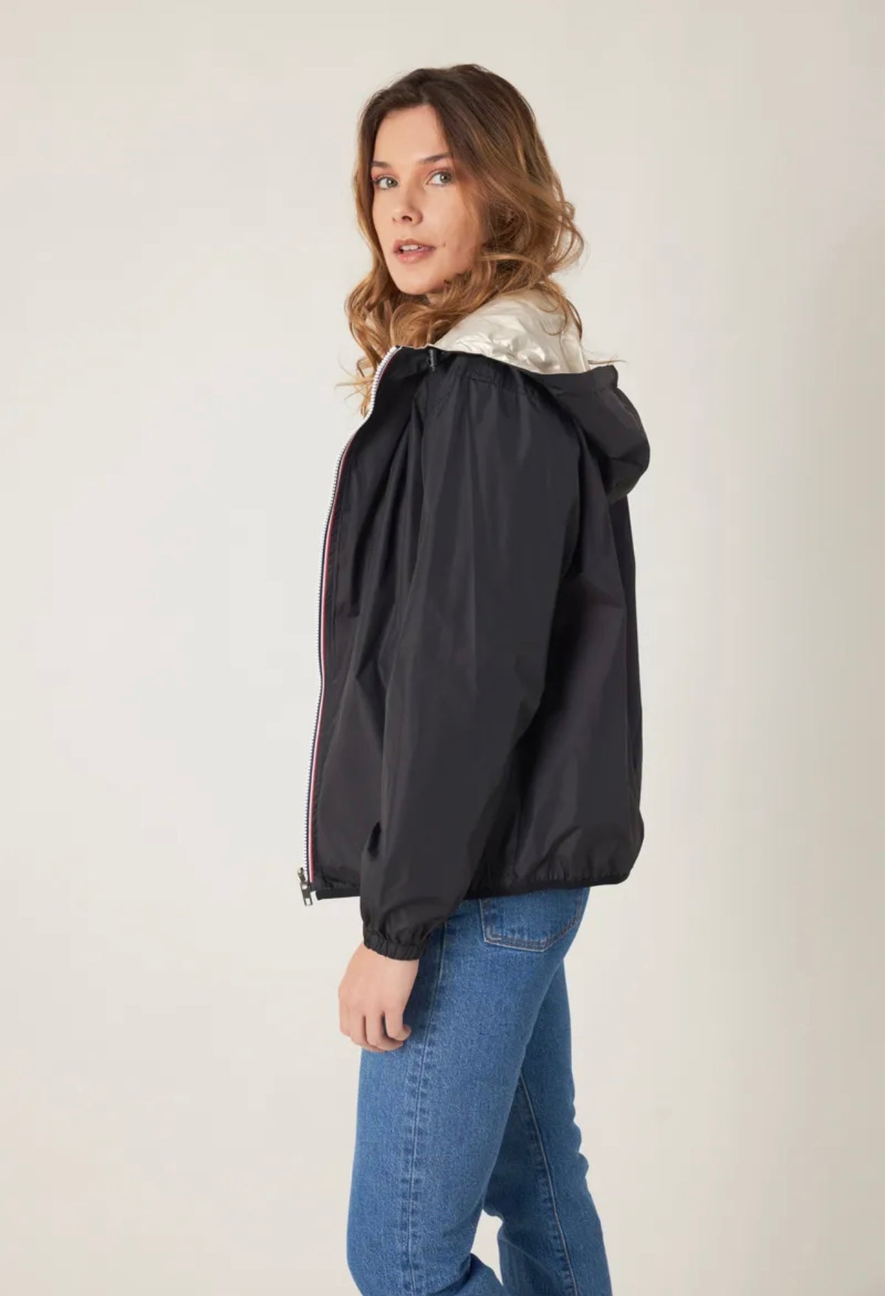 Parka réversible courte AGATA noir
