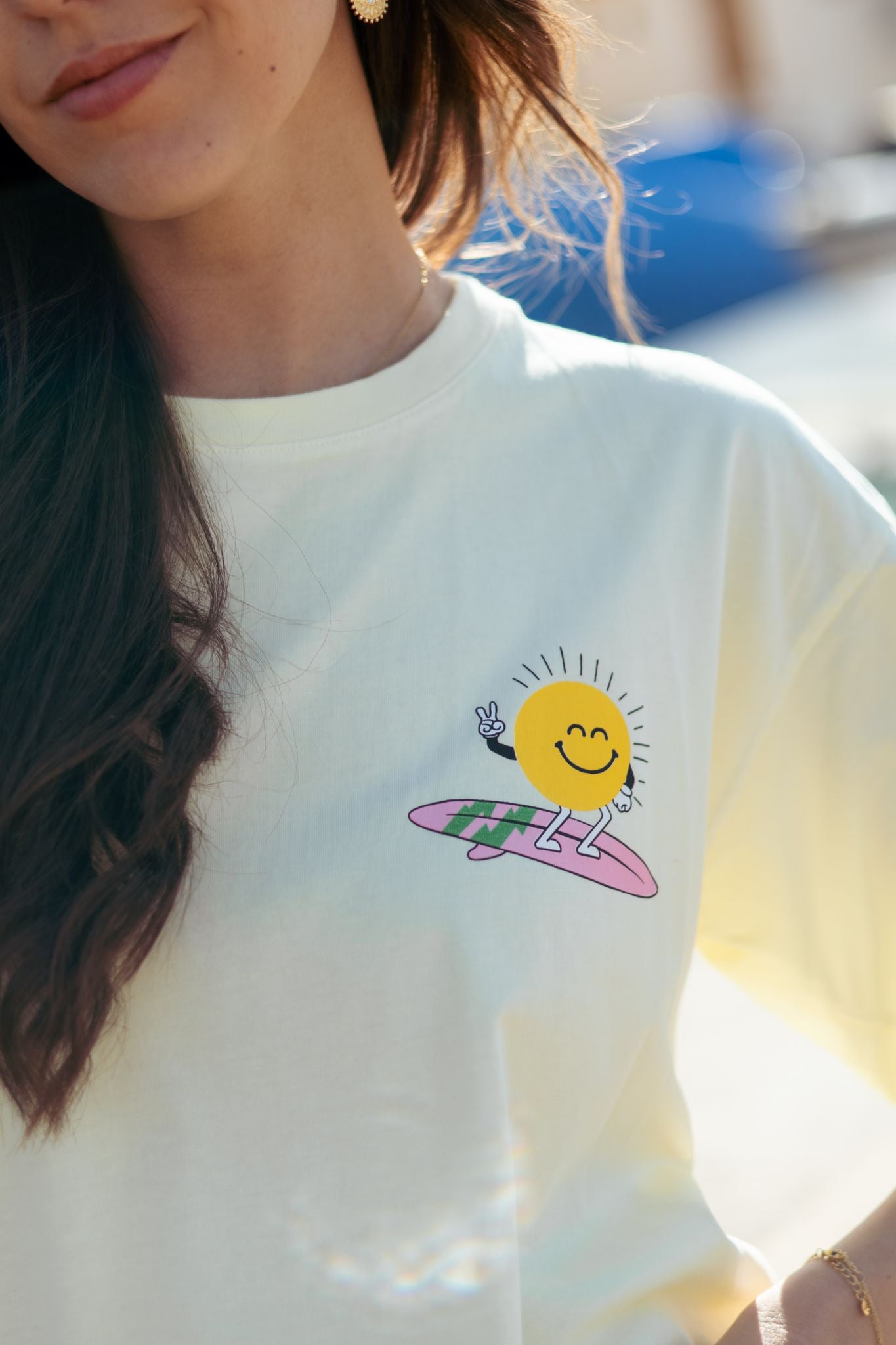 Tee-shirt SURF HAPPINESS COMES IN WAVES (différents coloris)