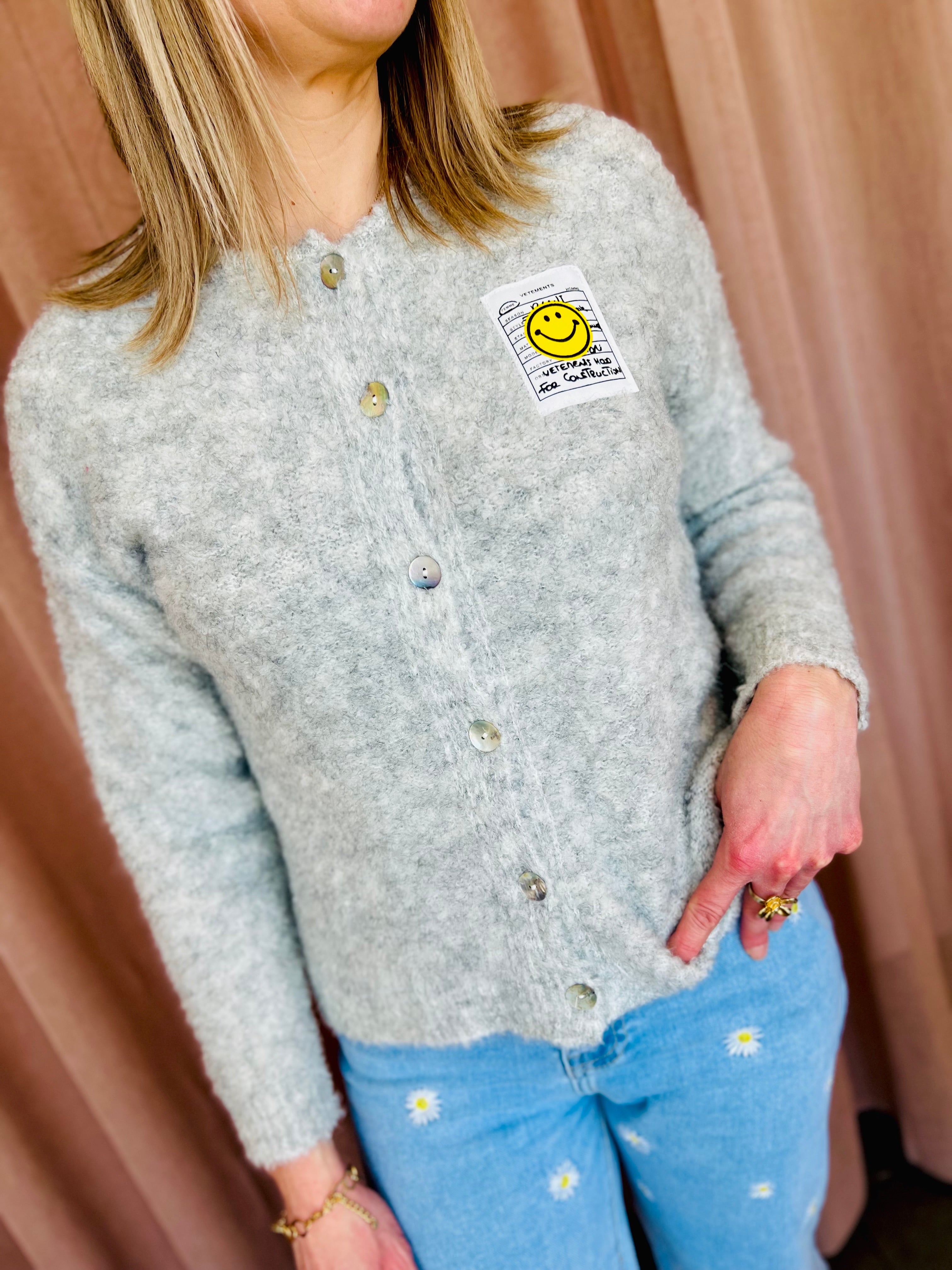 Gilet SMILEY gris