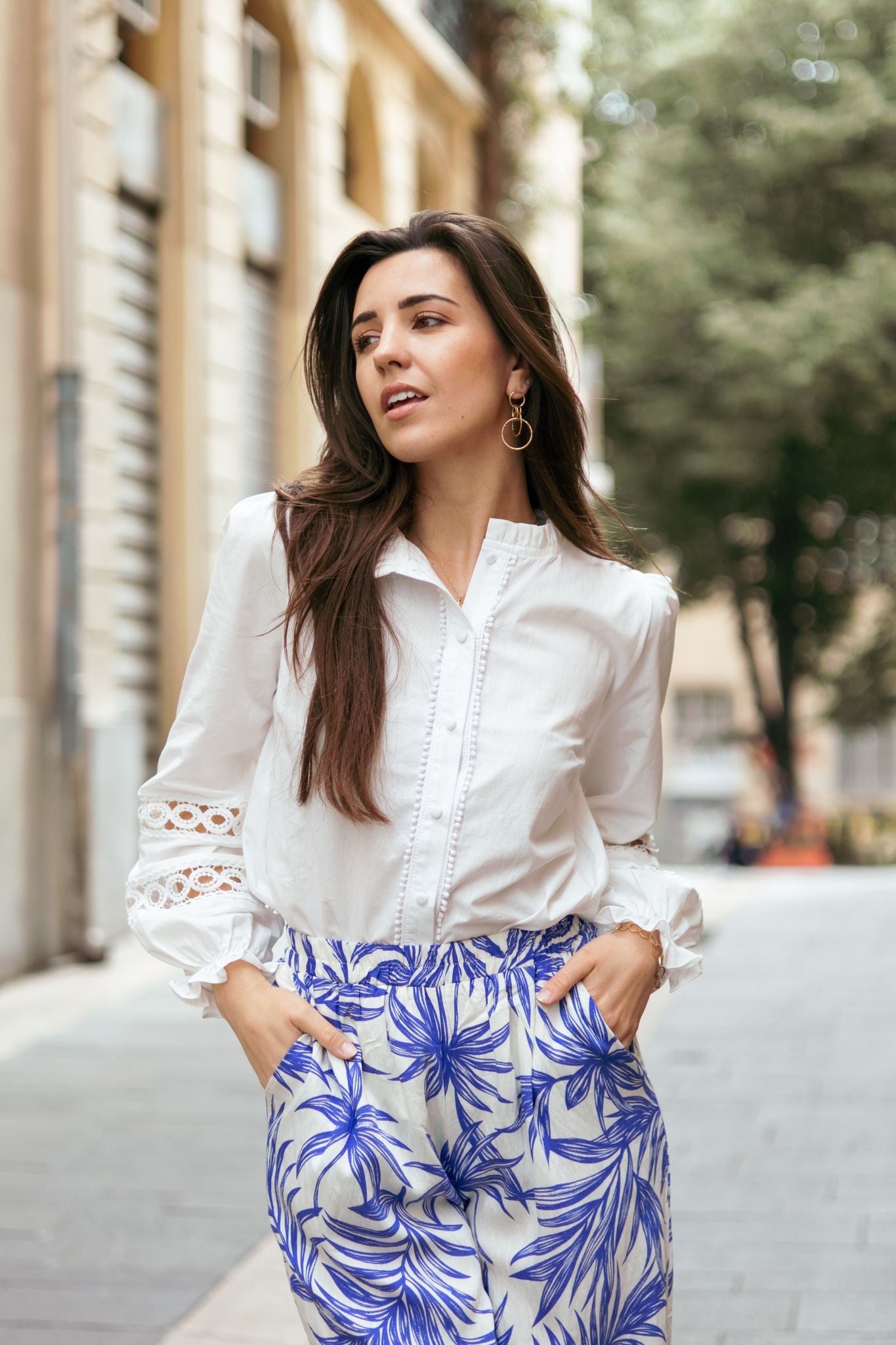 Pantalon fluide IVES bleu