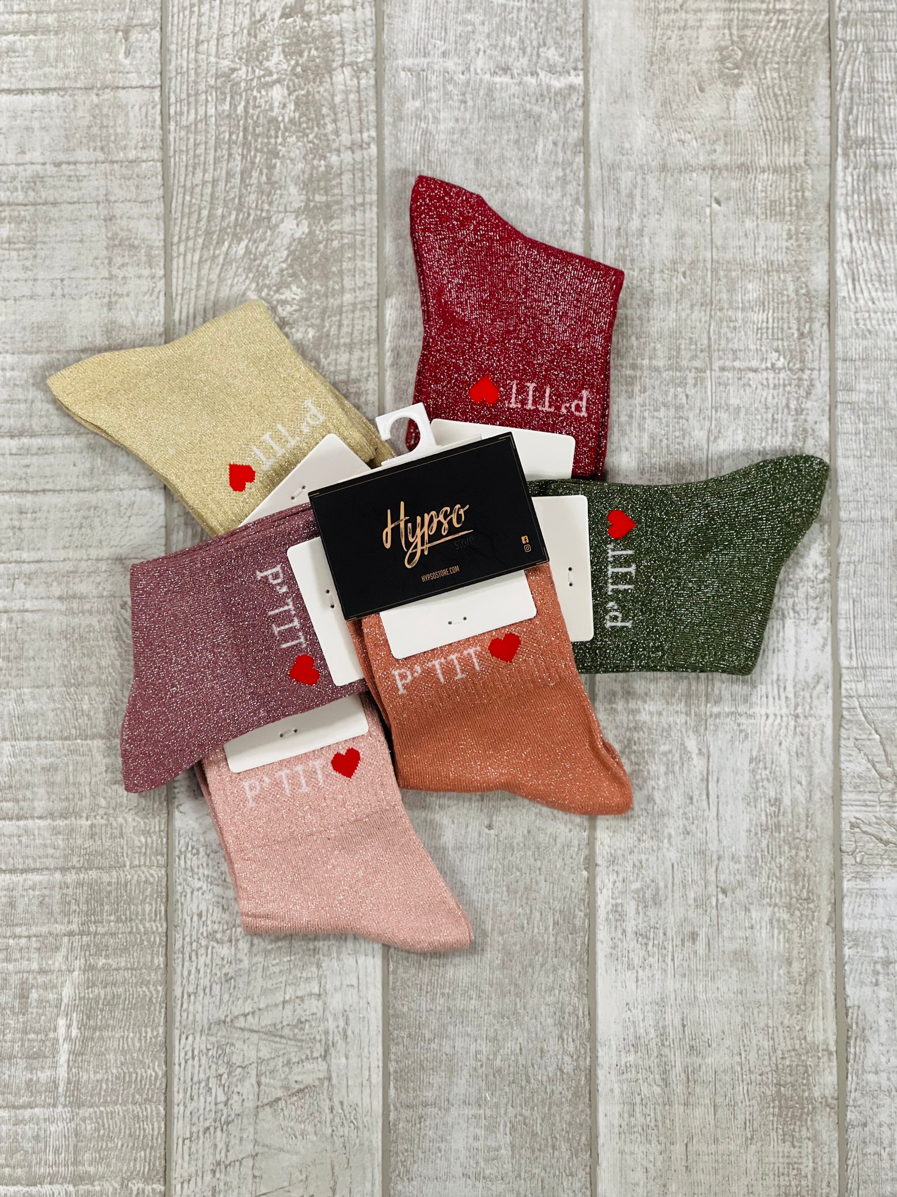 Chaussettes à paillettes enfant P'TIT COEUR (30/35)