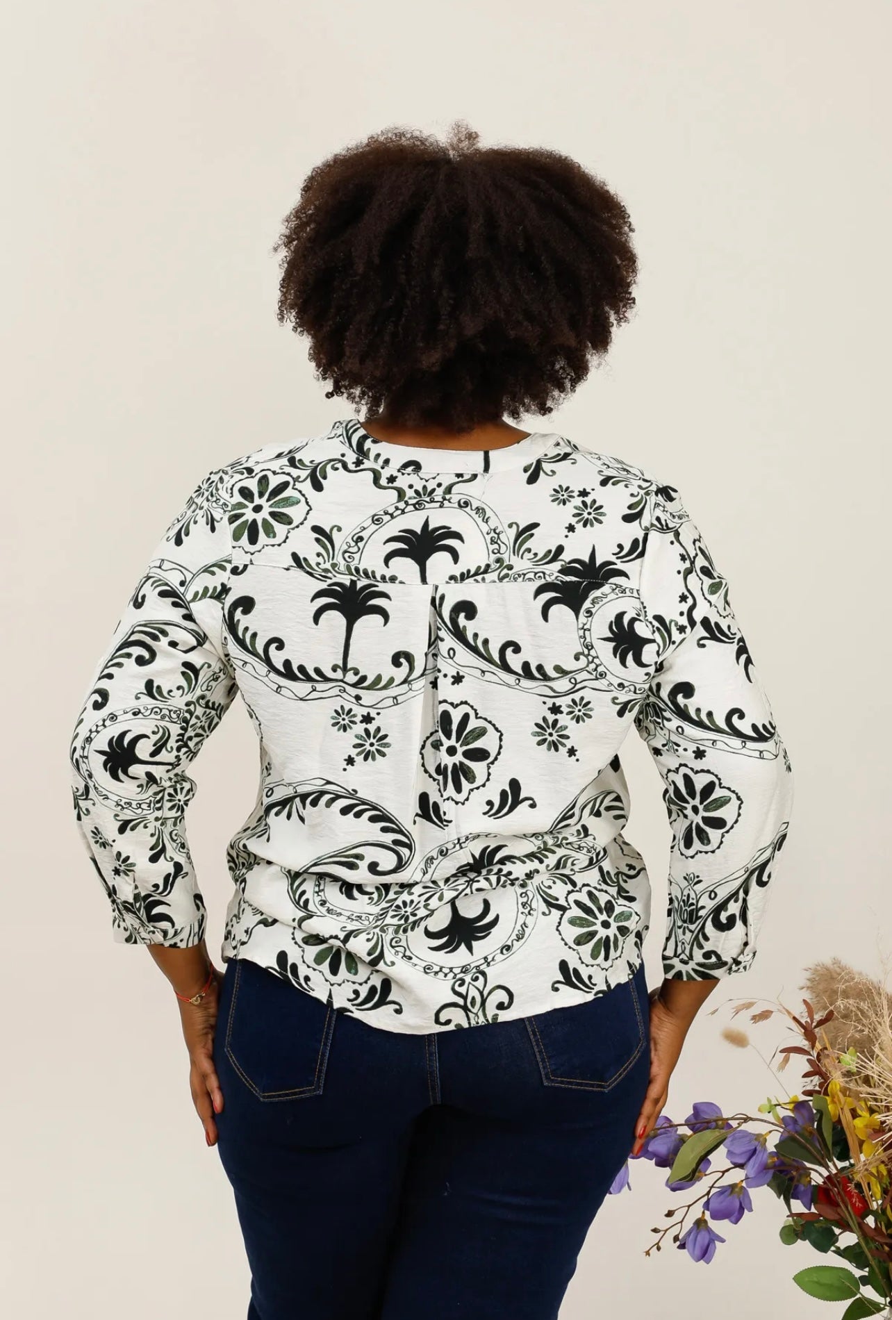 Blouse PERRINE vert bouteille