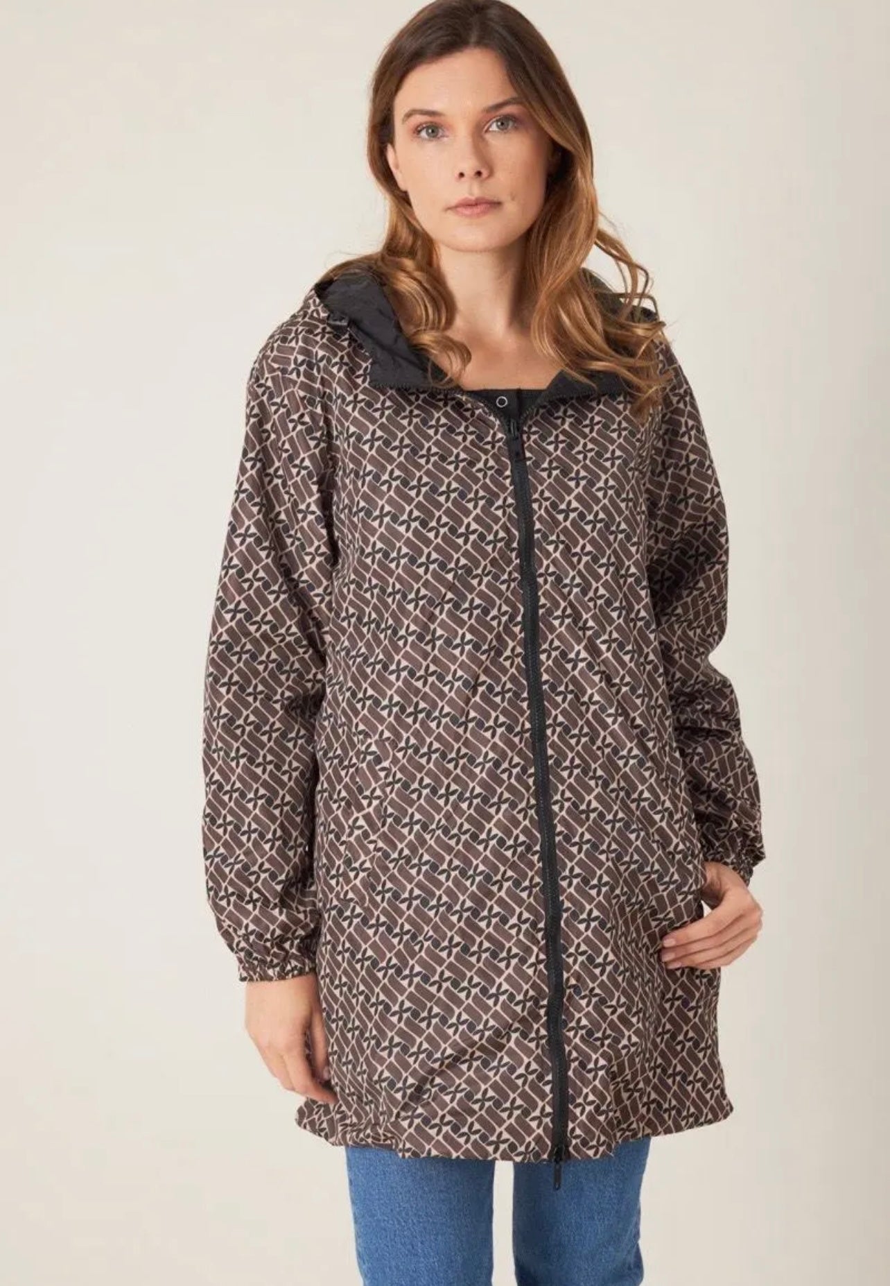 KIPLIN Wendeparka Schokolade Taupe S+