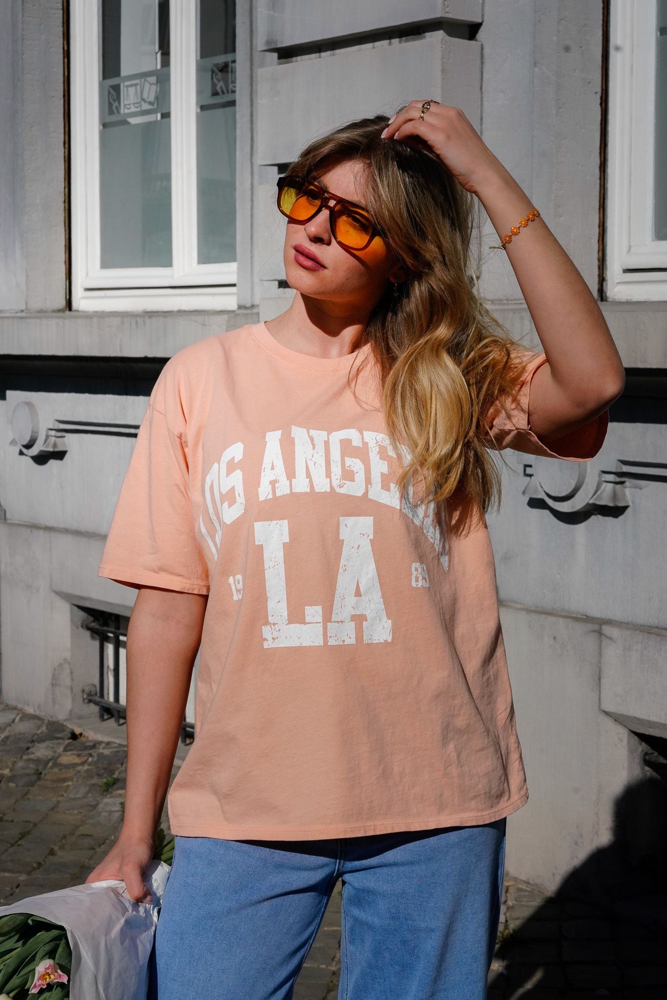 Tee-shirt LOS ANGELES pêche
