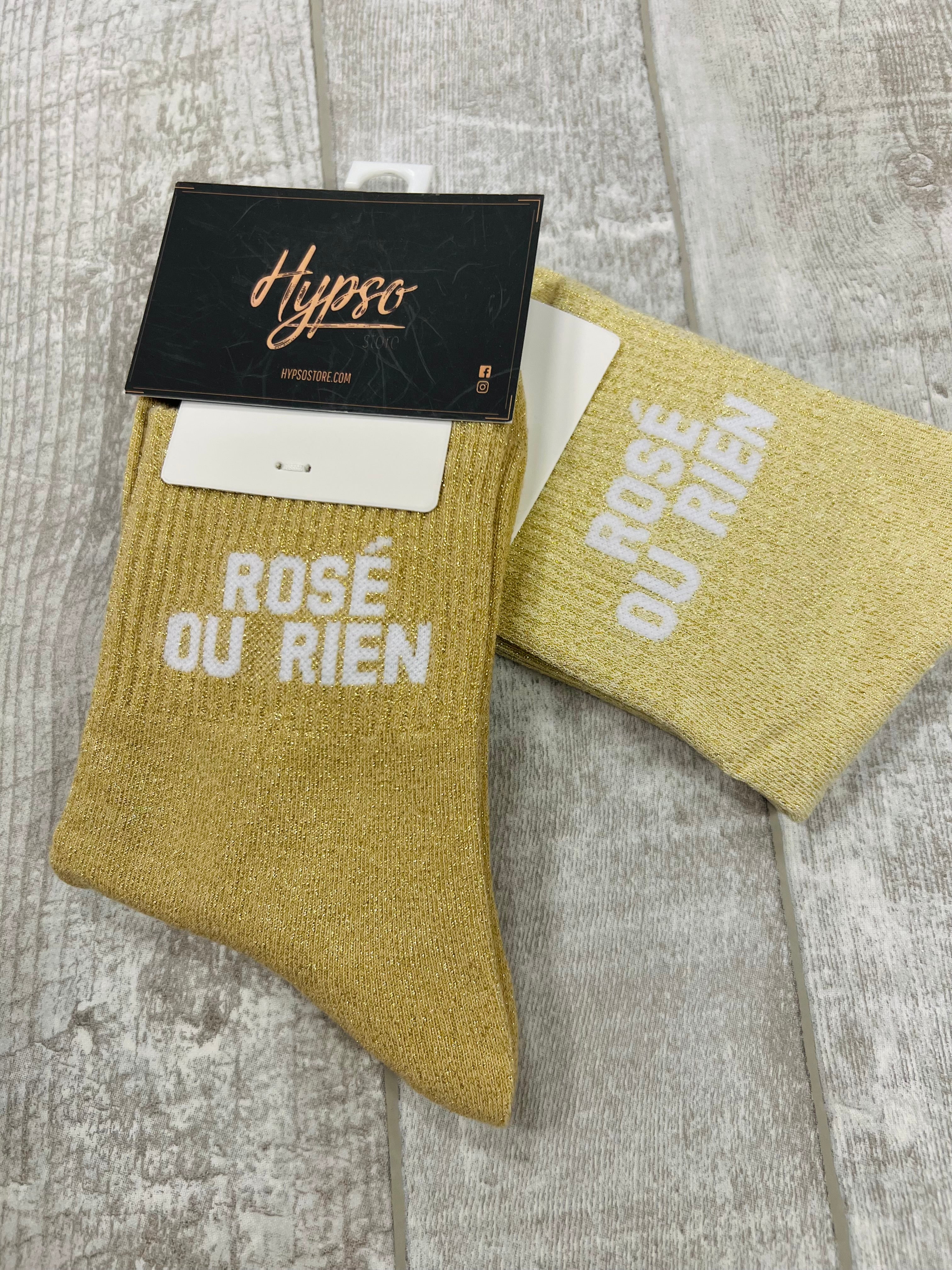 Chaussettes à paillettes ROSÉ OU RIEN