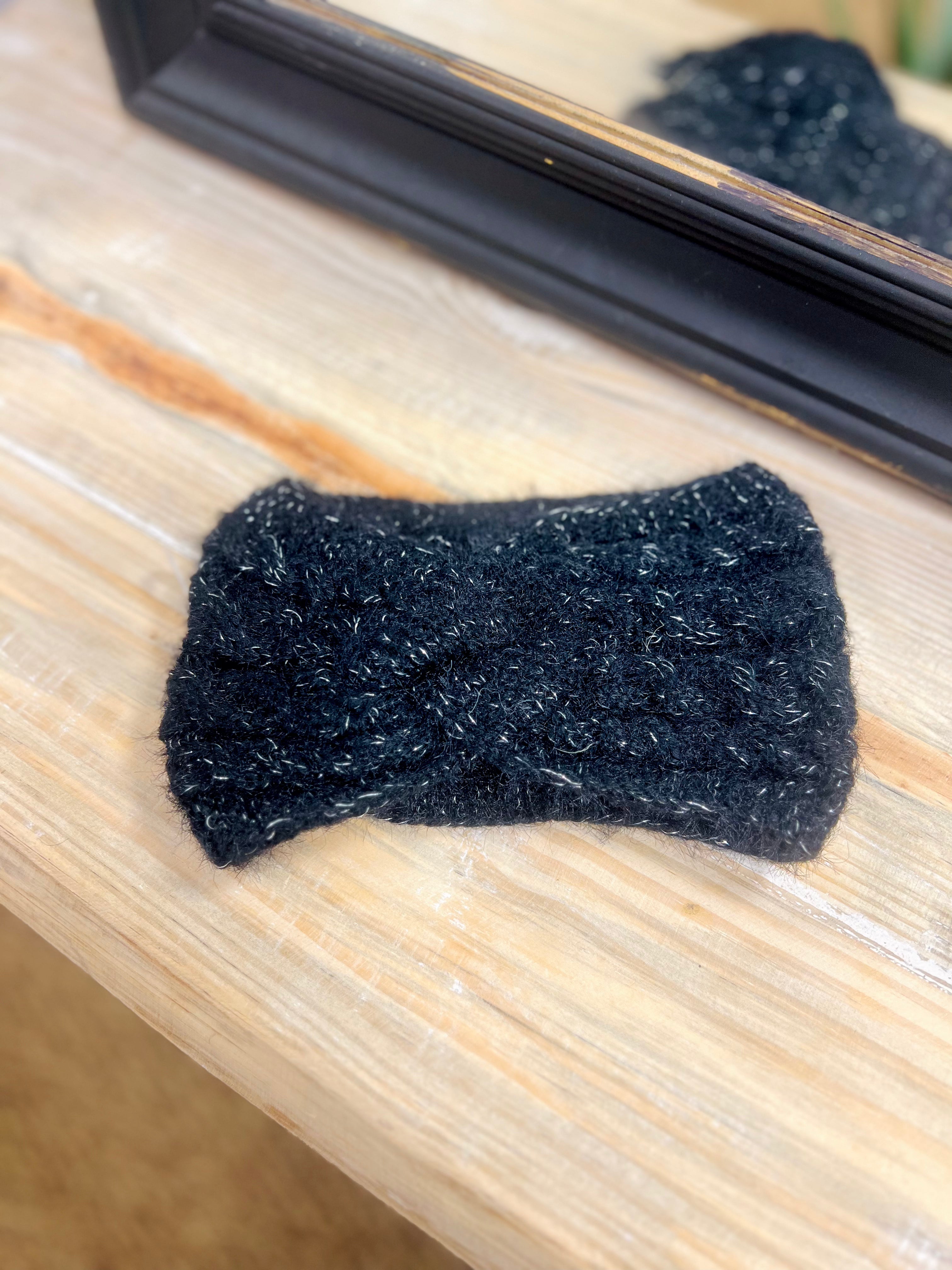 Headbands kids noir pailleté