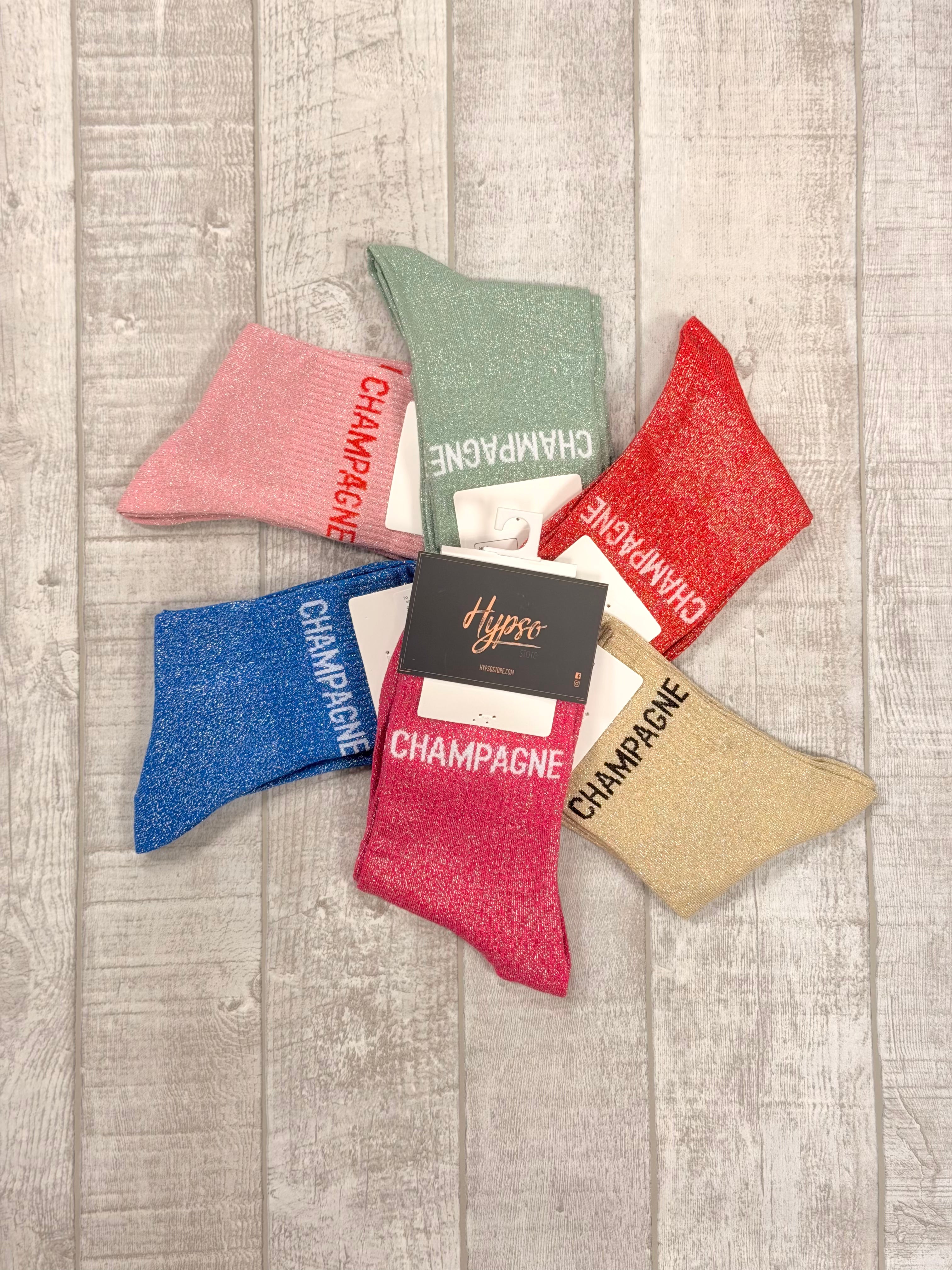 Chaussettes à paillettes CHAMPAGNE