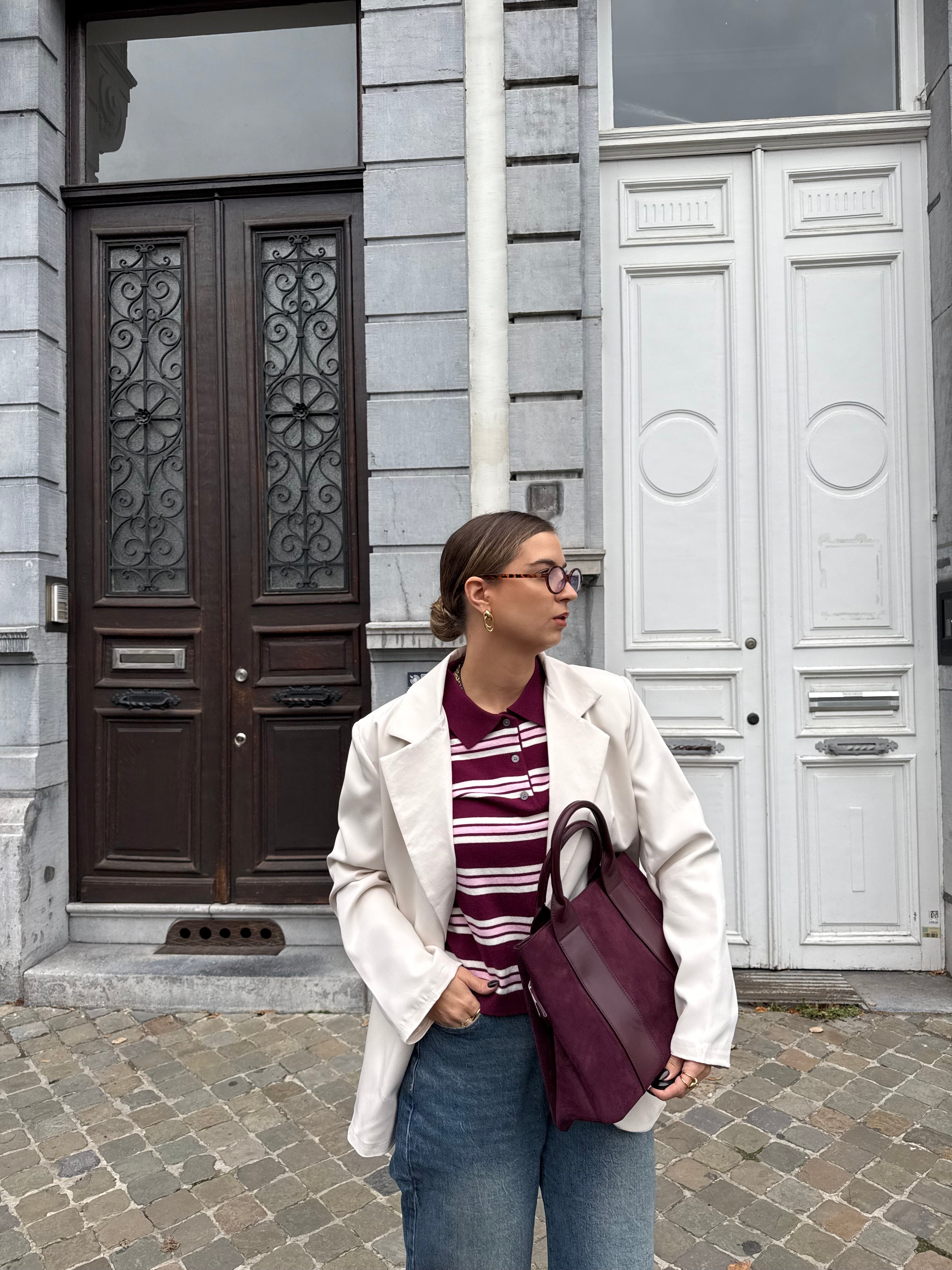 Polo KAYA façon pull rugby bordeaux