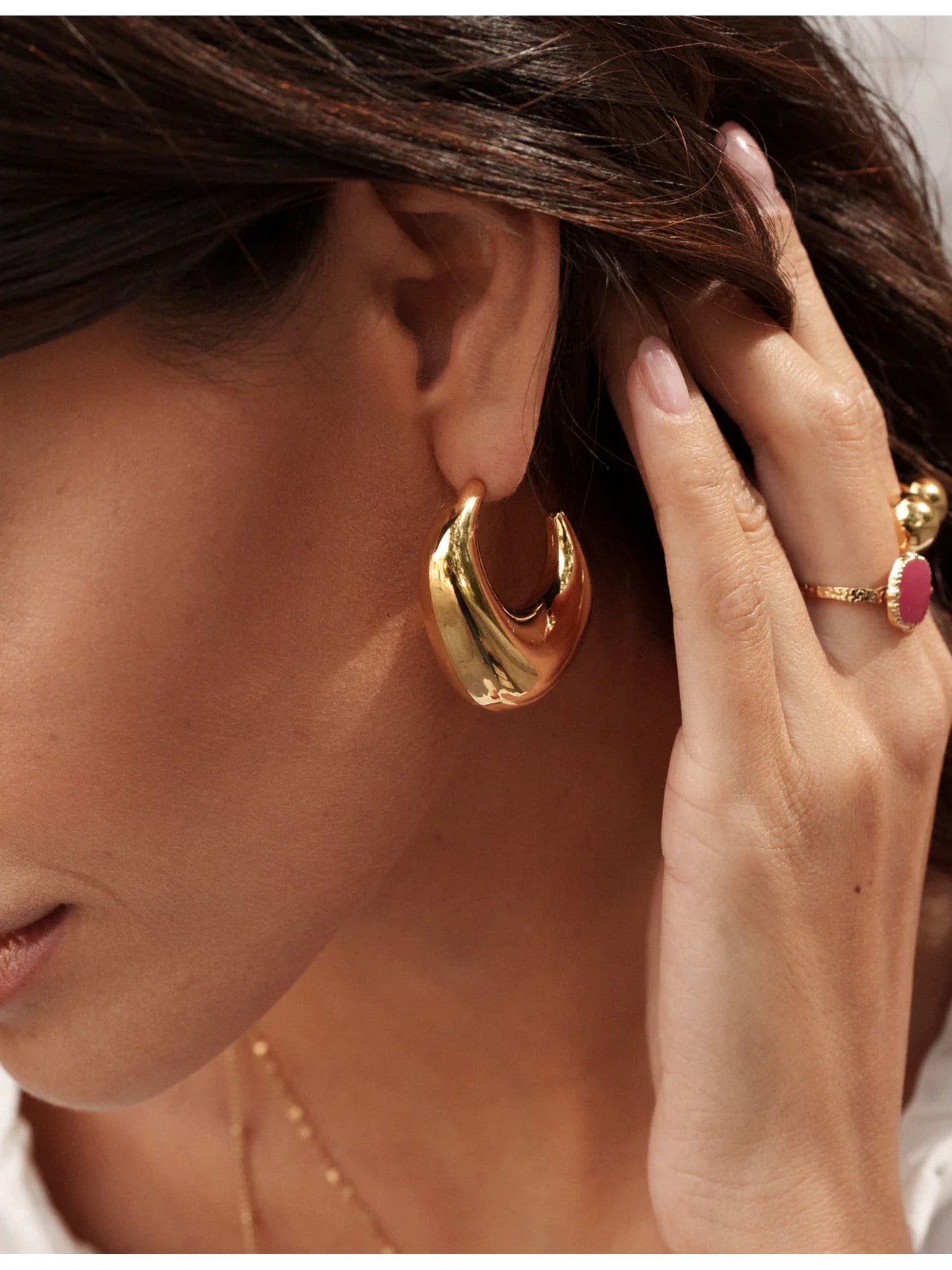 Boucles d'oreilles effet bombé