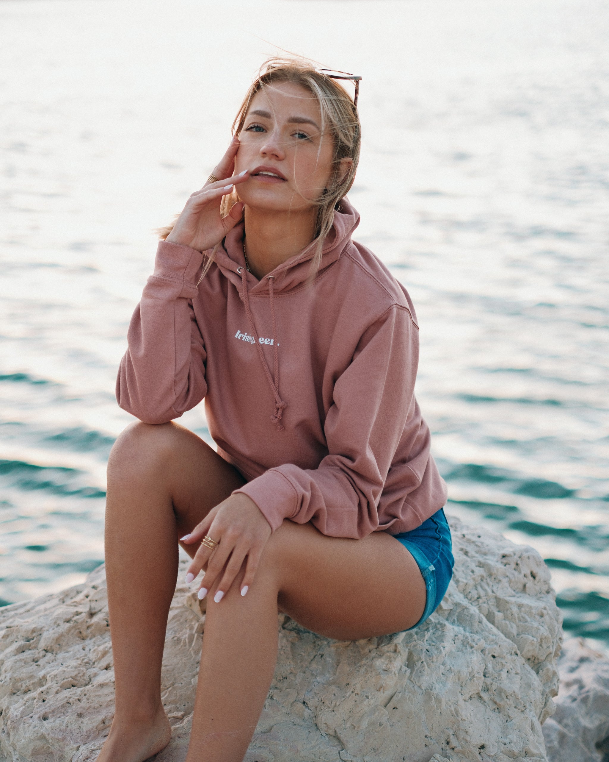 BONDI BEACH hoodie oudroze