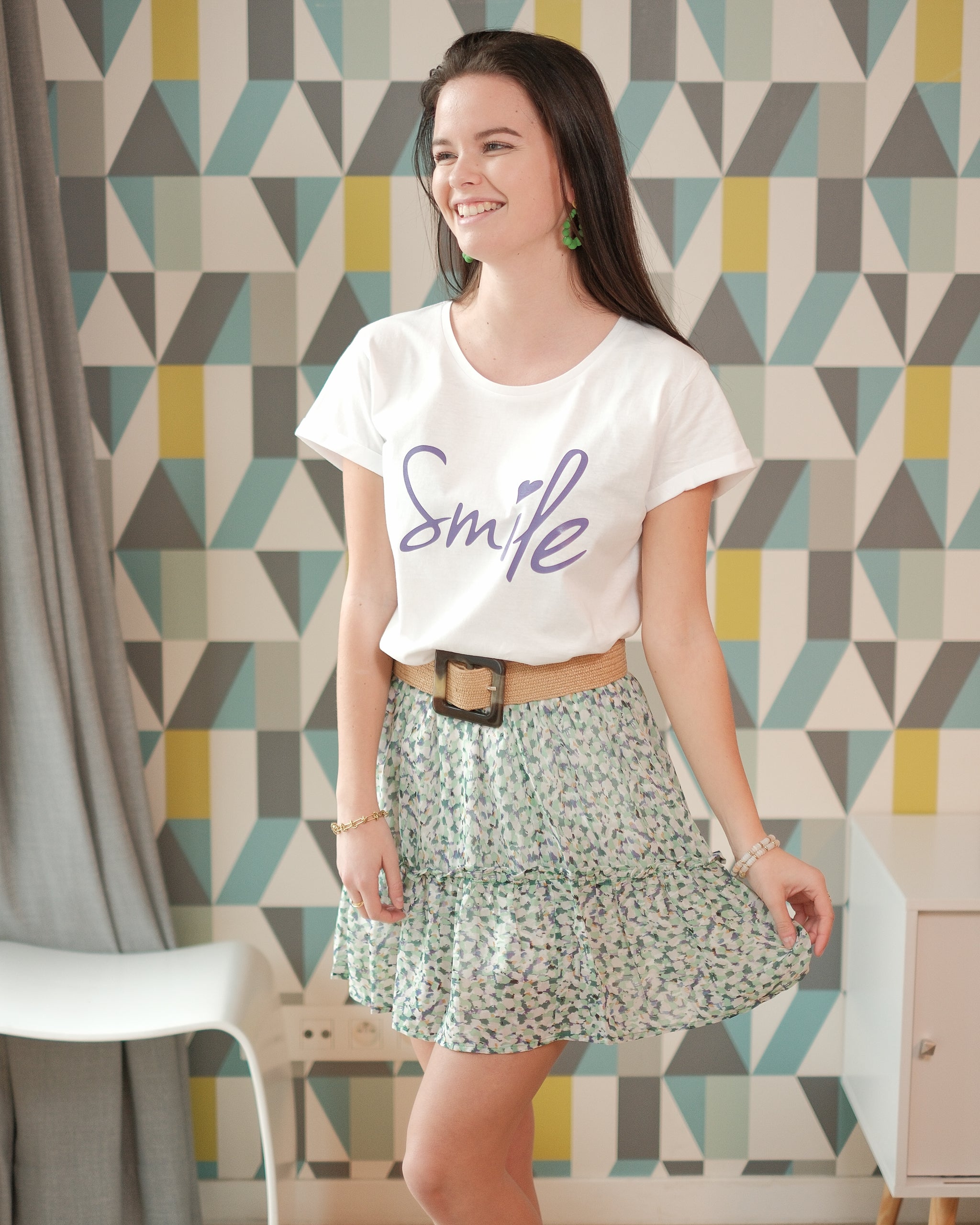 Lila SMILE-T-Shirt