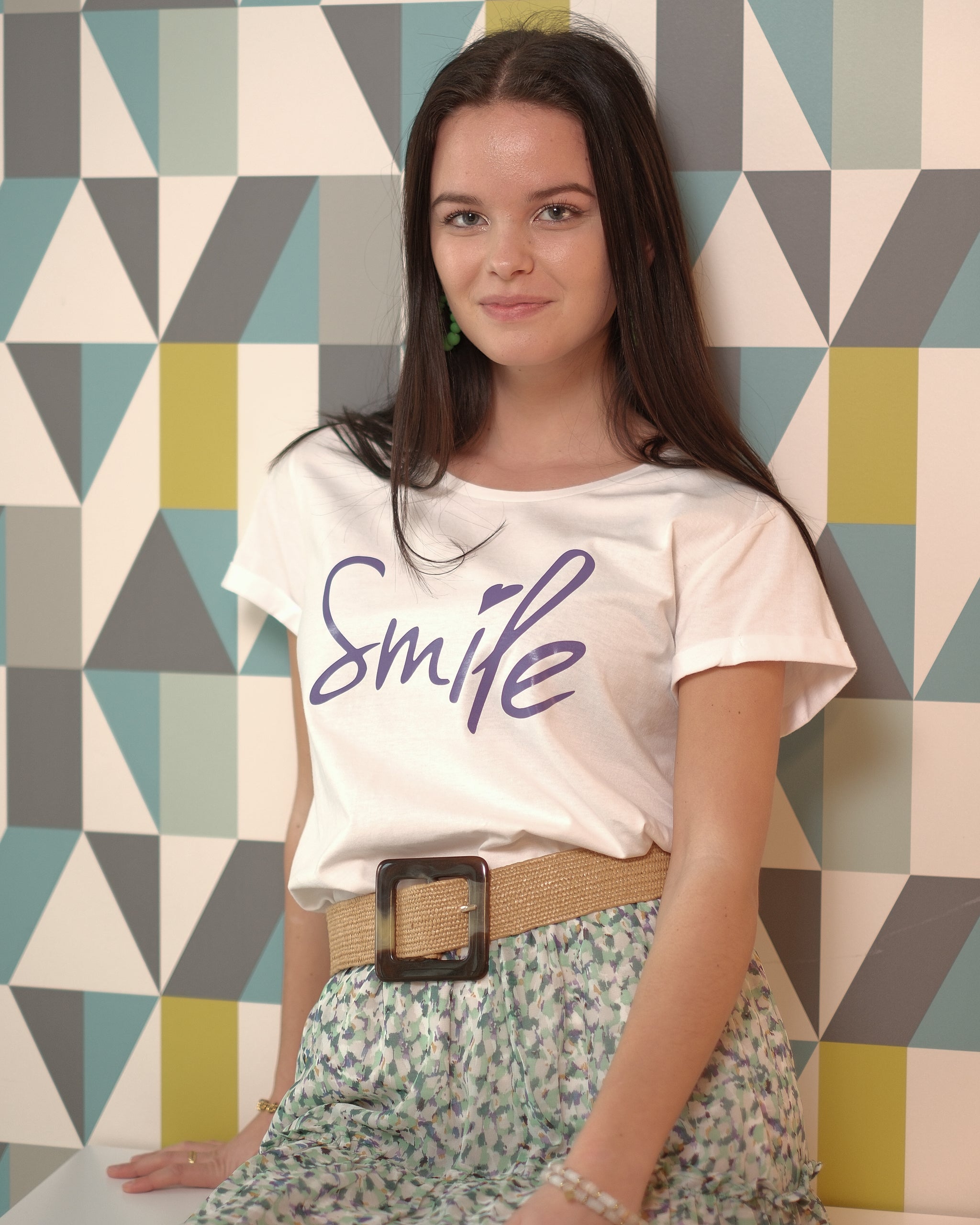 Lila SMILE-T-Shirt
