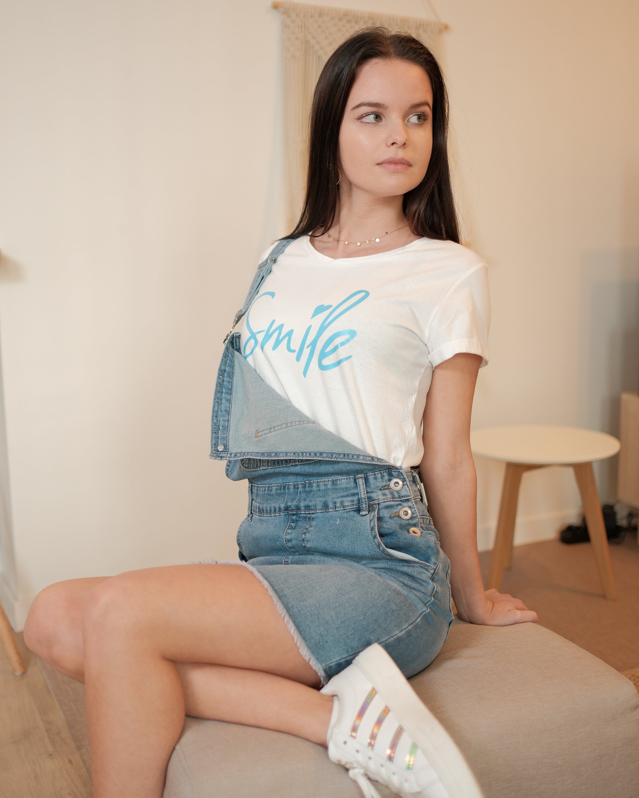 Blaues SMILE-T-Shirt