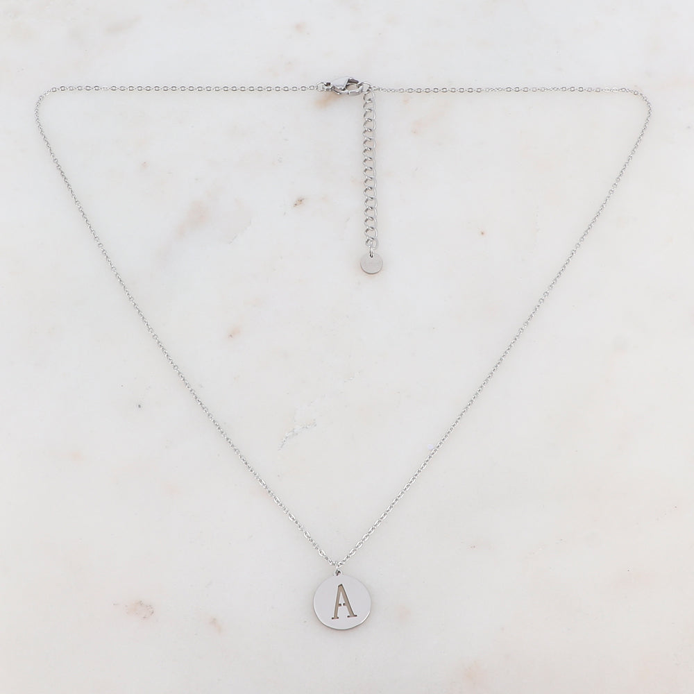 Collier INITIALE argenté