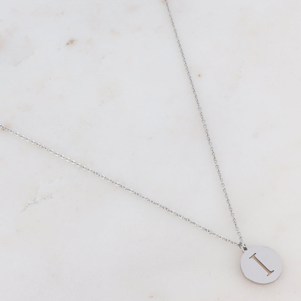 Collier INITIALE argenté