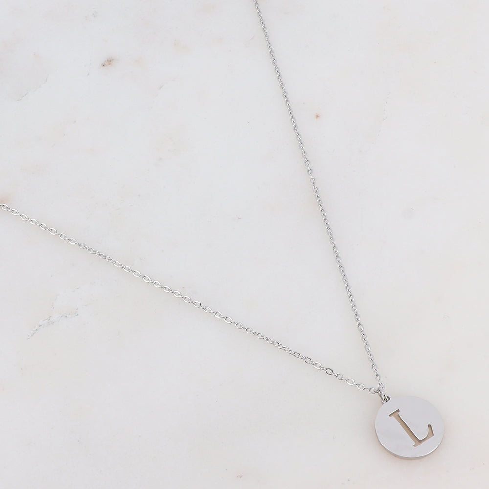Collier INITIALE argenté