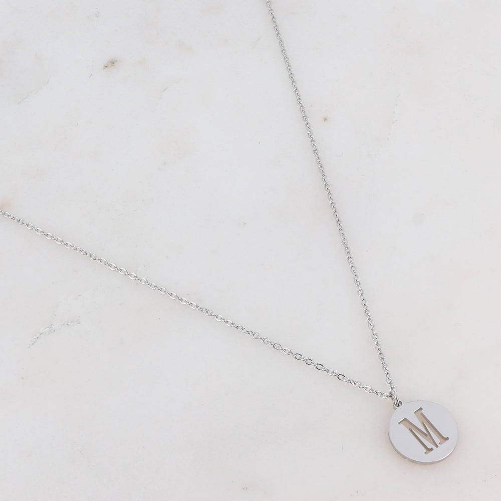Collier INITIALE argenté