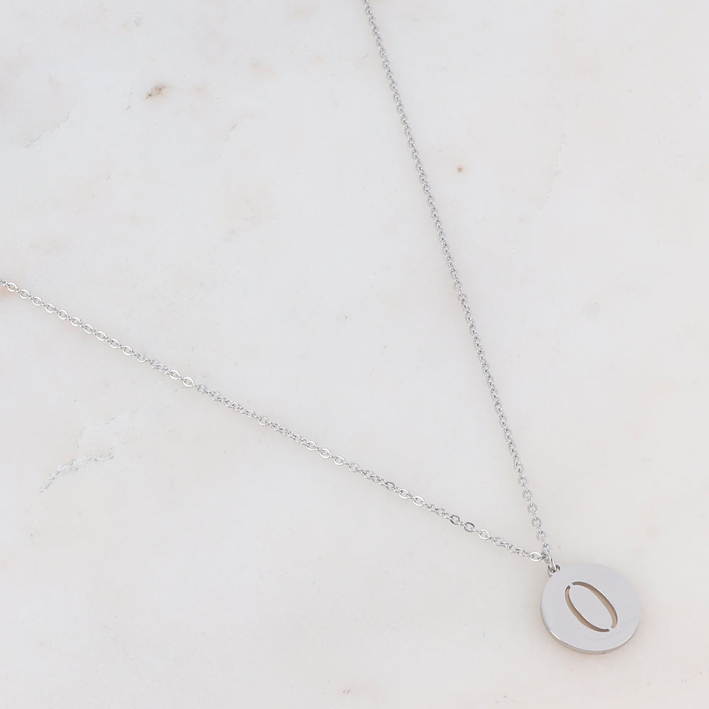 Collier INITIALE argenté